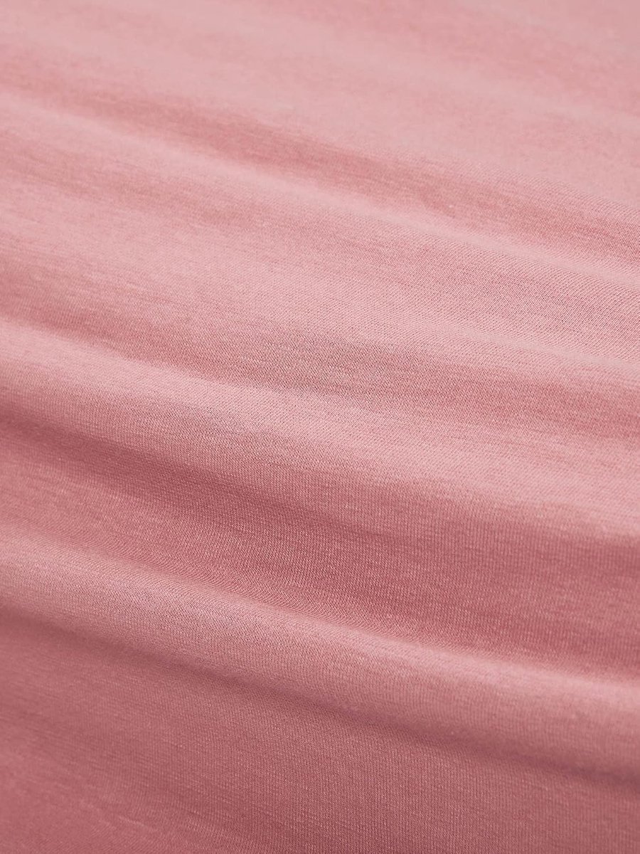 Fitted sheet 180-200 x 200-220 cm - organisch katoen - dusty rose - duurzaam en zacht - ShopVlot