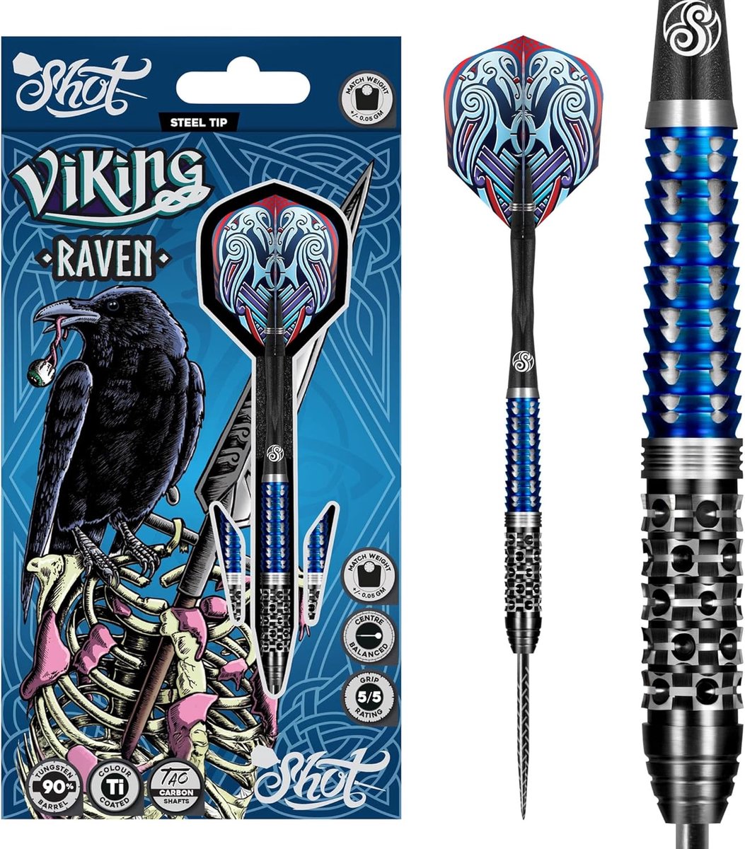 Steeldart 24g - 90% tungsten - Shot Viking Raven - Voor precisie en controle - ShopVlot