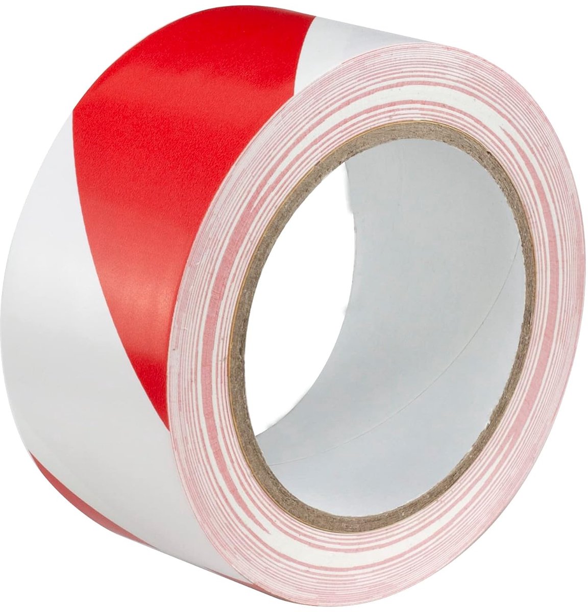 Markeertape rood-wit 50mm - sterke plaklaag - 33 meter lang - ideaal voor het markeren van gevaren - ShopVlot