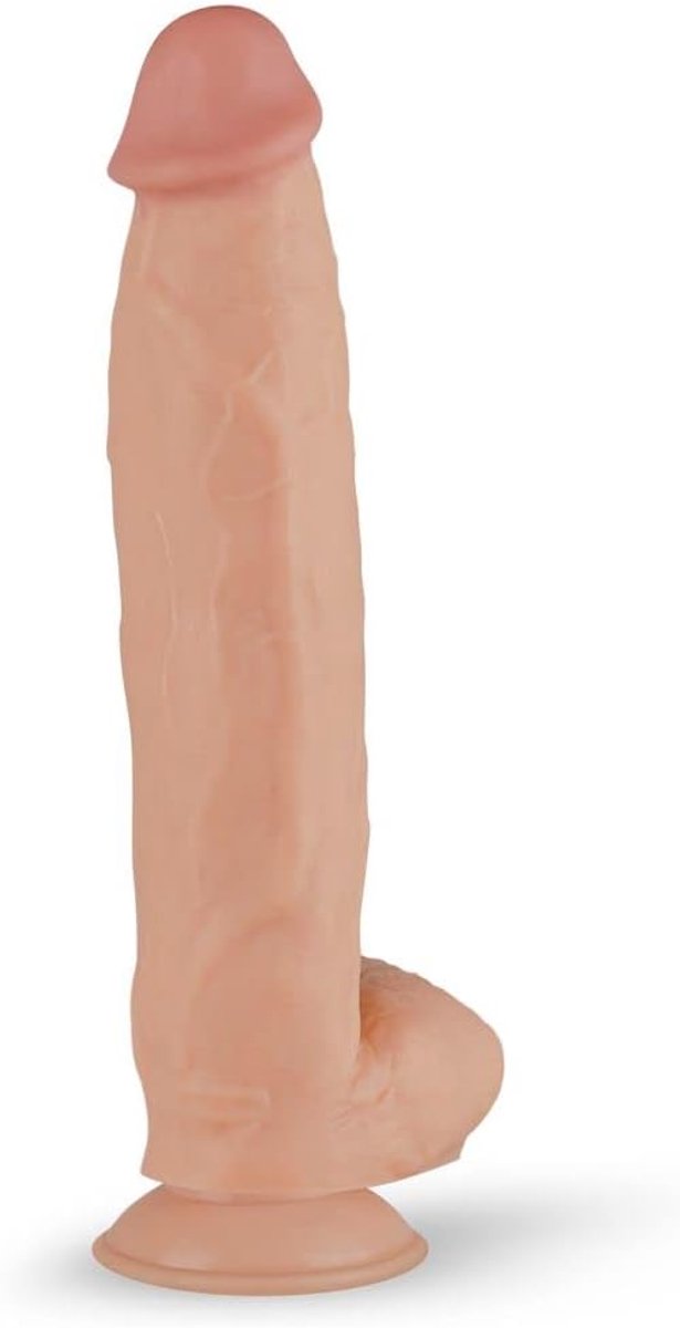 Dildo 30 cm - Realistisch - Veined shaft - Sterke zuignap voor gevorderde gebruikers - ShopVlot