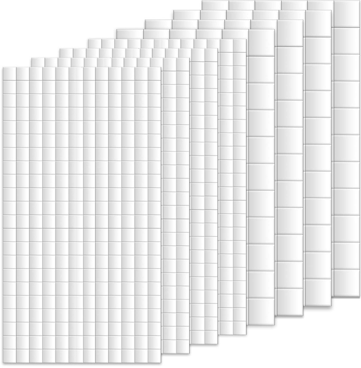 Zelfklevende pads 12 mm en 6 mm - dubbelzijdig schuim - extra sterk - ideaal voor posters - ShopVlot