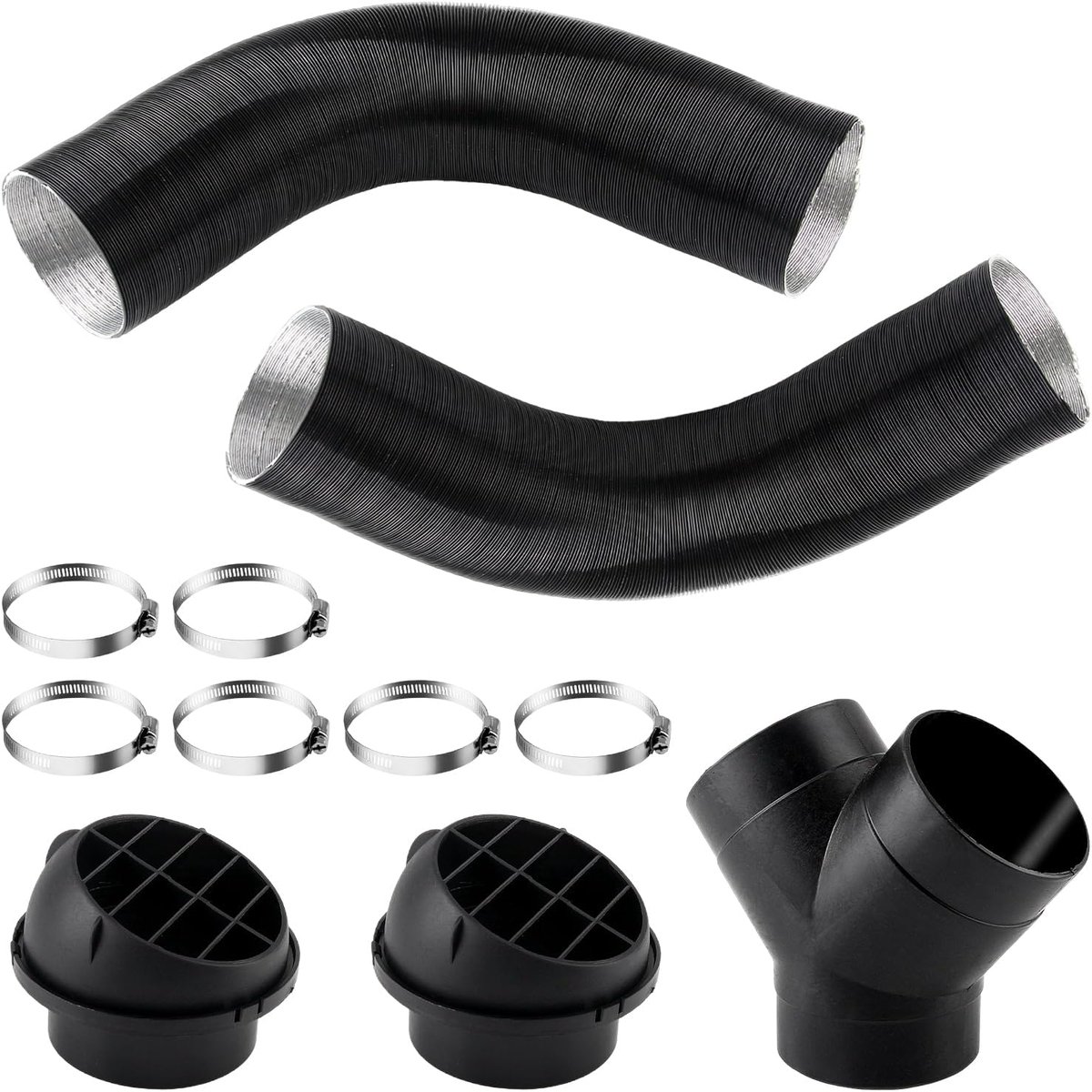 Luchtkanaalset 75 mm - Aluminium - Verwarmingsaccessoires - Geschikt voor vloer- en autoverwarming - ShopVlot