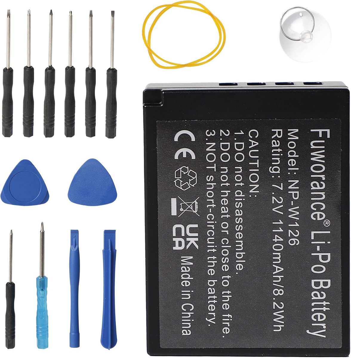 SnelShoppen - 1140mAh 7.2V Vervangende Accu voor Fujifilm Camera's - Compatibel met FinePix HS30EXR HS35EXR HS50EXR X-A1 X-E1 X-E3 X-M1 X-Pro1 X-T1 X-
