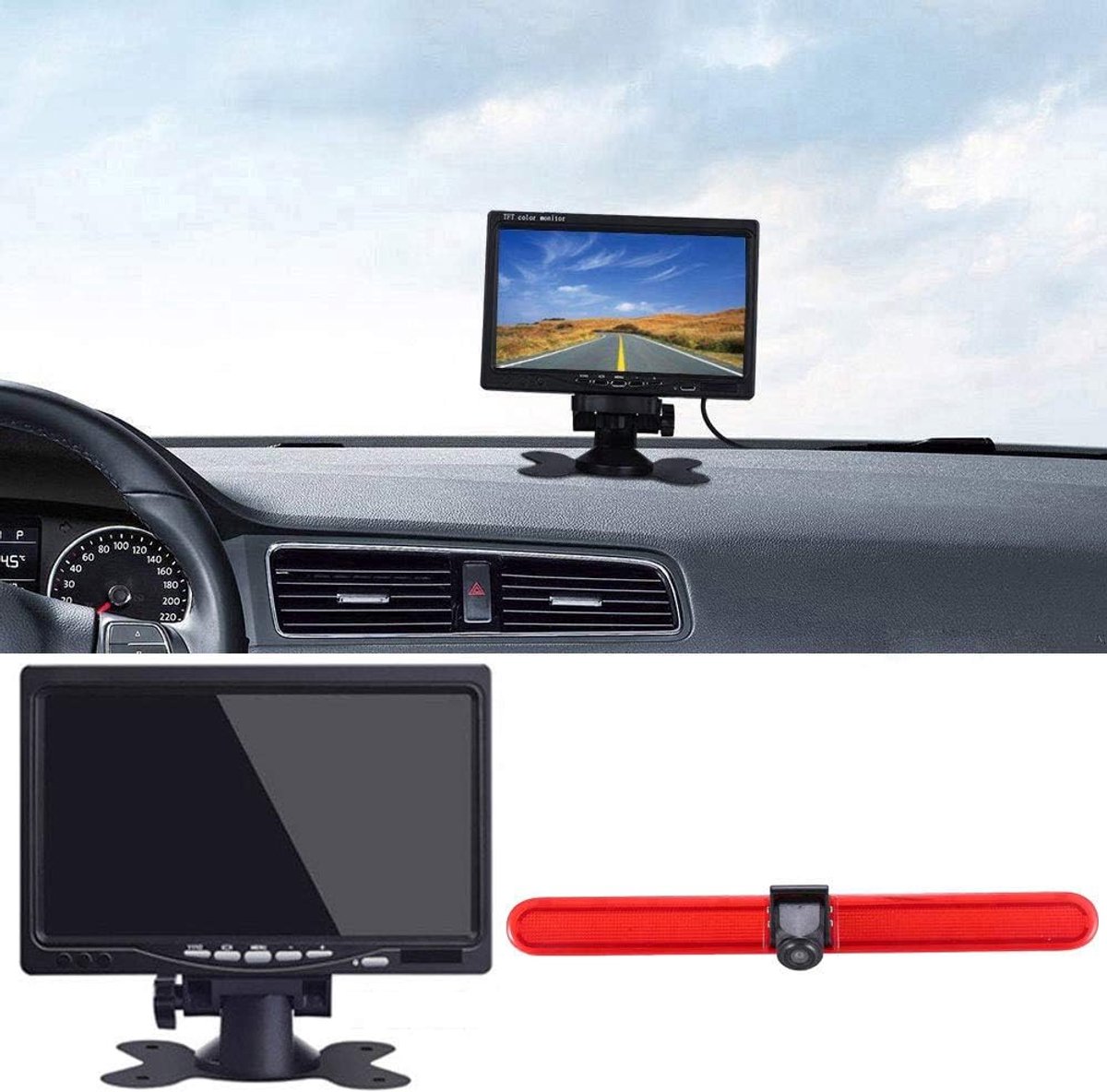 Parkeercamera 1280x720 pixels - Achteruitkijkcamera voor T5 Multivan - IR-verlichting - ShopVlot