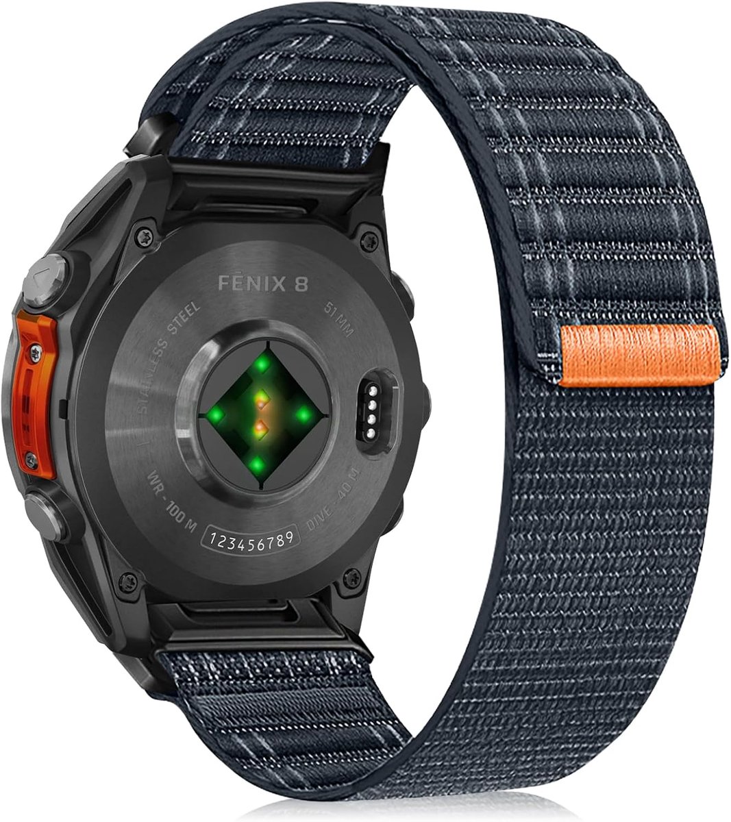 Nylon horlogeband 26mm - quickfit - blauw - stijlvol en comfortabel - ShopVlot