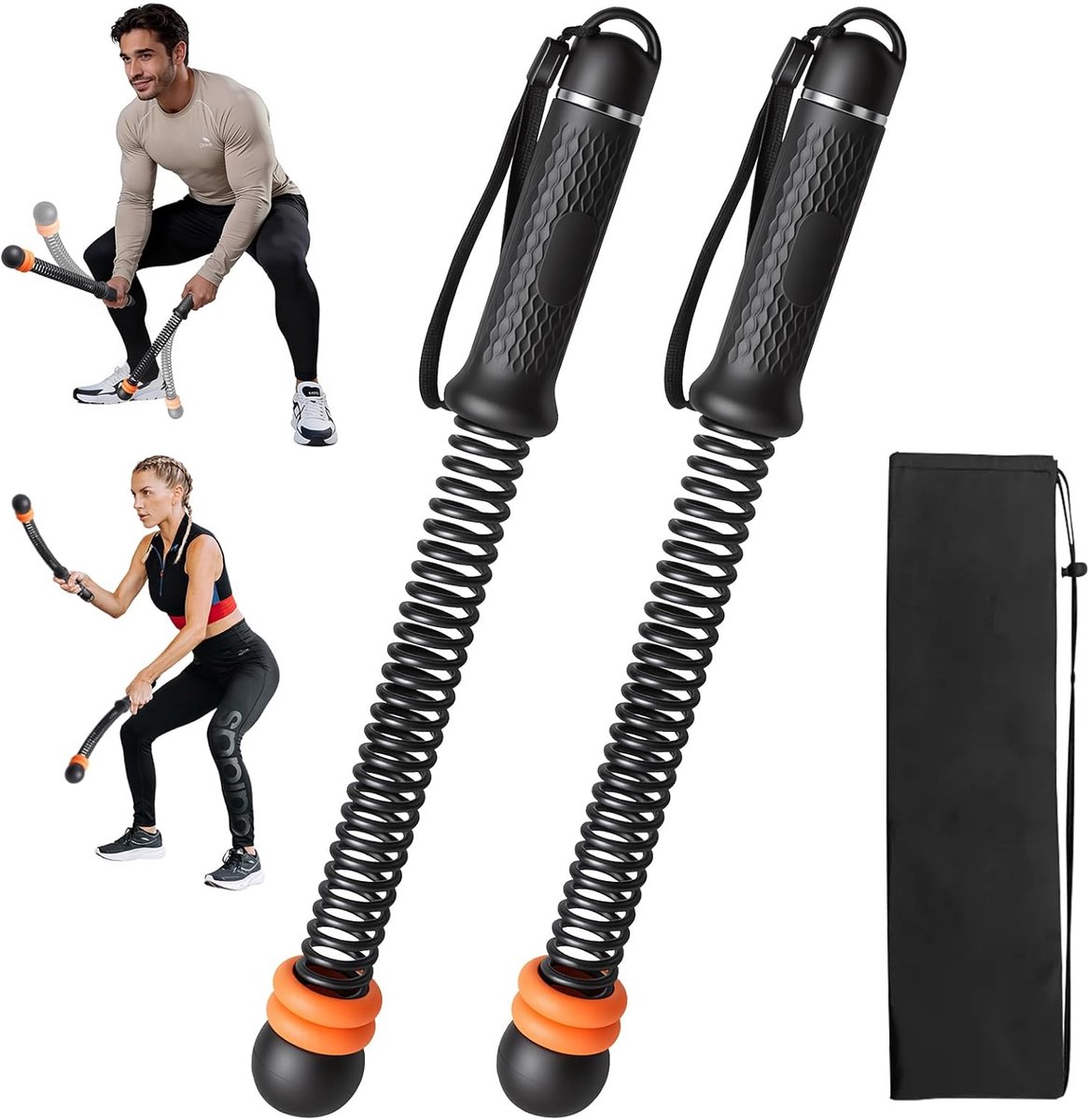 Ropeless battle rope - verstelbaar fitnessapparaat - geruisloos - full-body training - ShopVlot