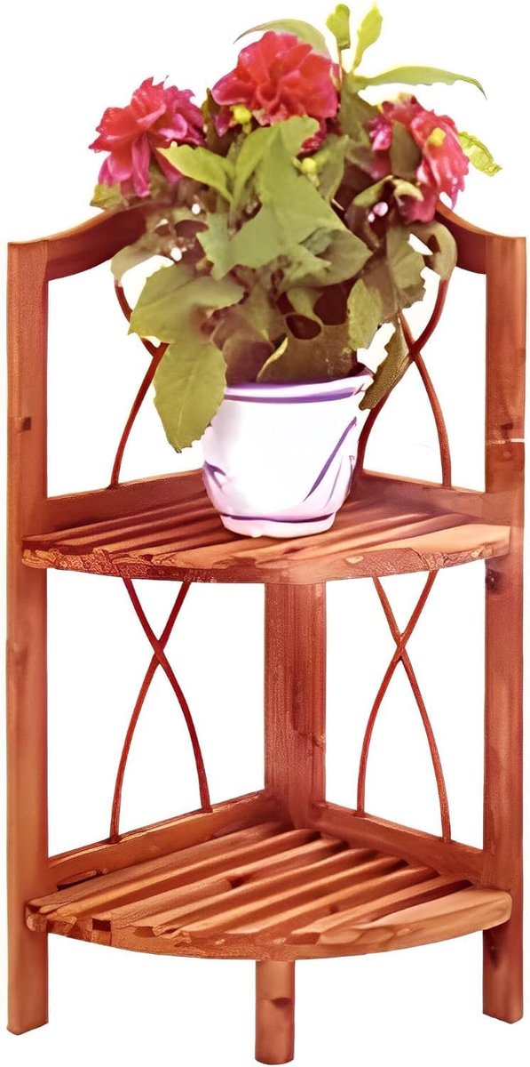 Hoekplank 60 x 28 cm - cederhout - opvouwbaar - ideaal voor badkamer of keuken - ShopVlot