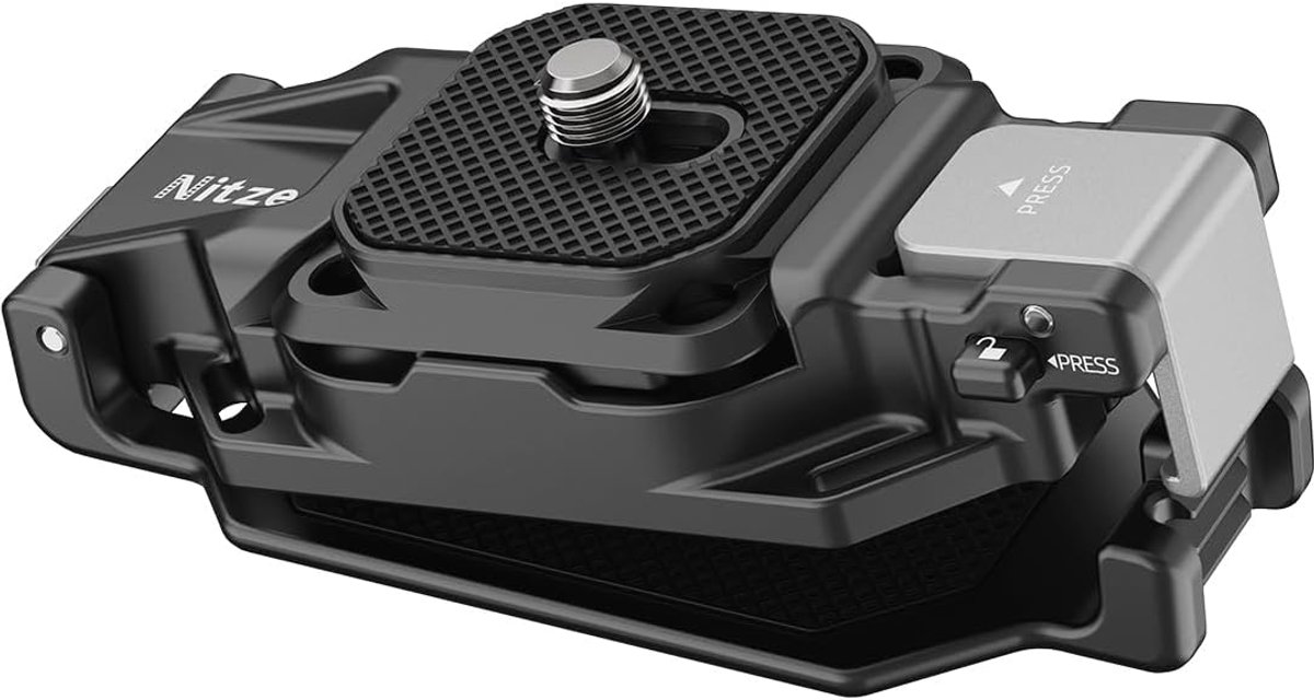 Cameraclip met Arca-type Plaat - Draagvermogen 30 kg - Voor DSLR- en Actiecamera's - Handsfree gebruik - ShopVlot
