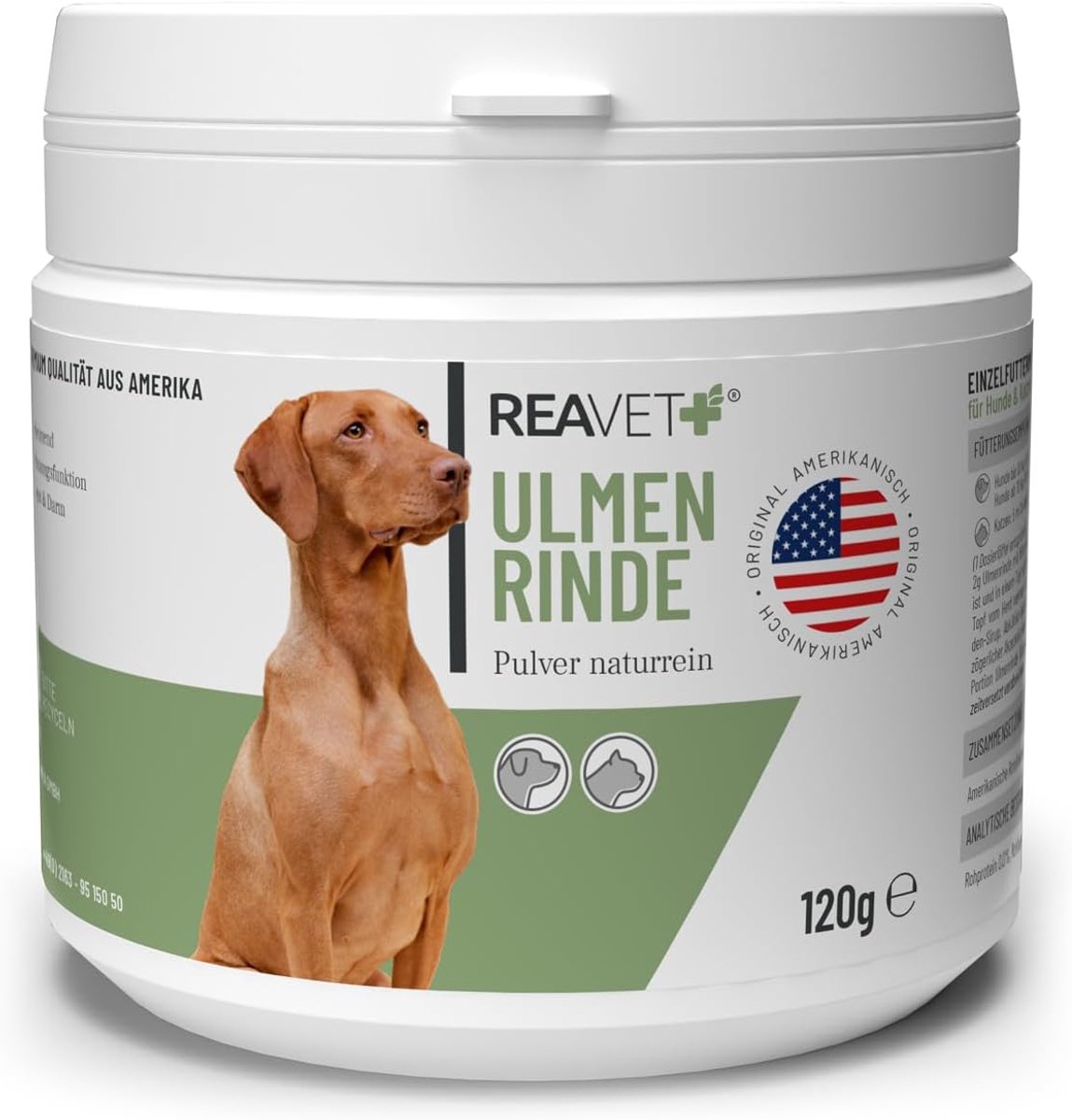 Ulmenbark poeder voor honden en katten - 120 g - natuurlijk - ondersteunt darmgezondheid - ShopVlot