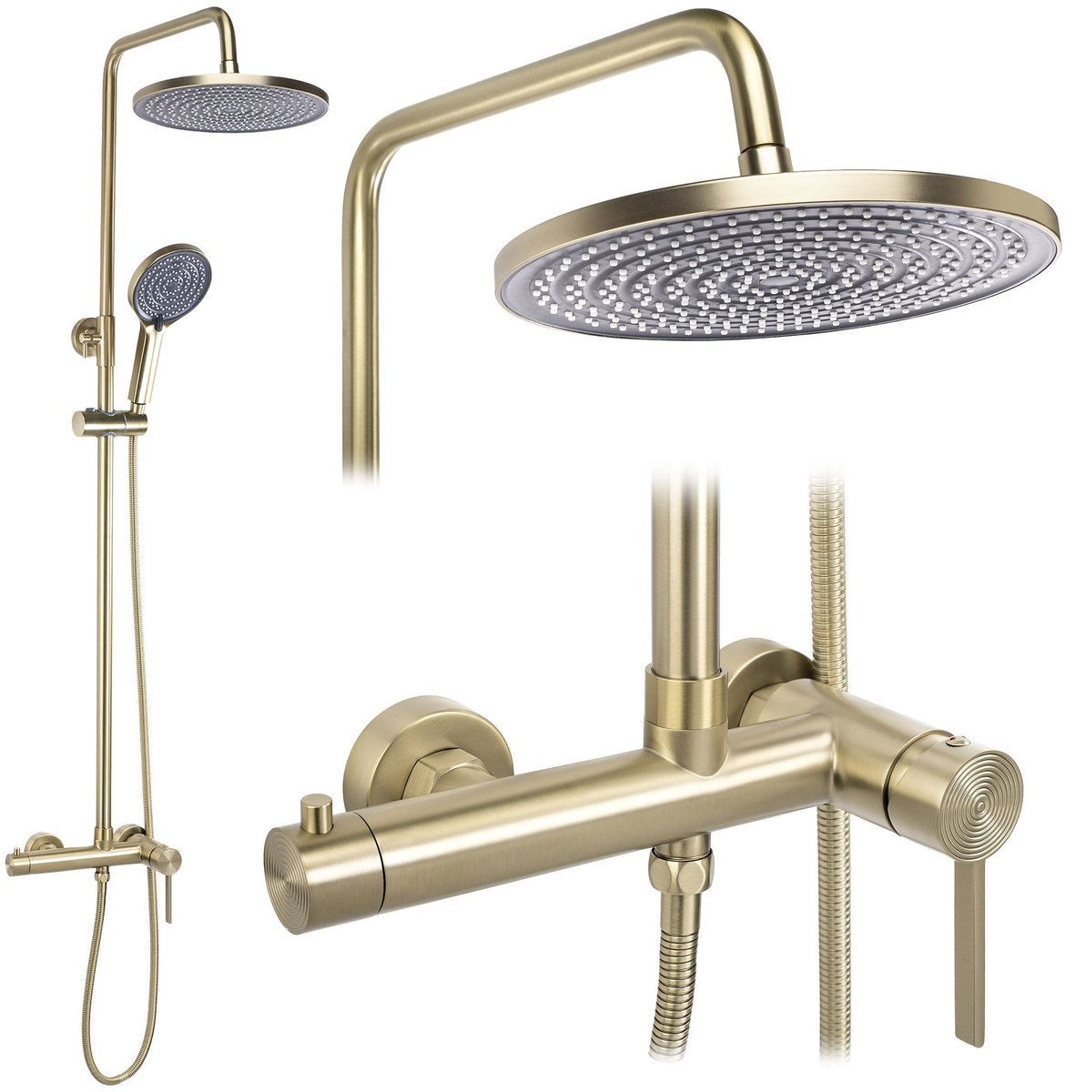Rea - Doucheset Foster Brush Gold - 25 x 25 x 130 cm
