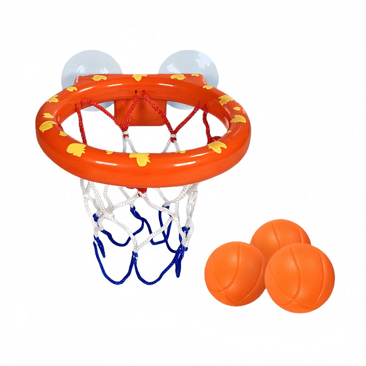 Casalora Basketbalspel met basketbal in doos Bad Speelset voor Baby’s – 3 Ballen + Sterke Zuignap – Leuke Bad Speeltjes voor Peuters 1‑3 Jaar