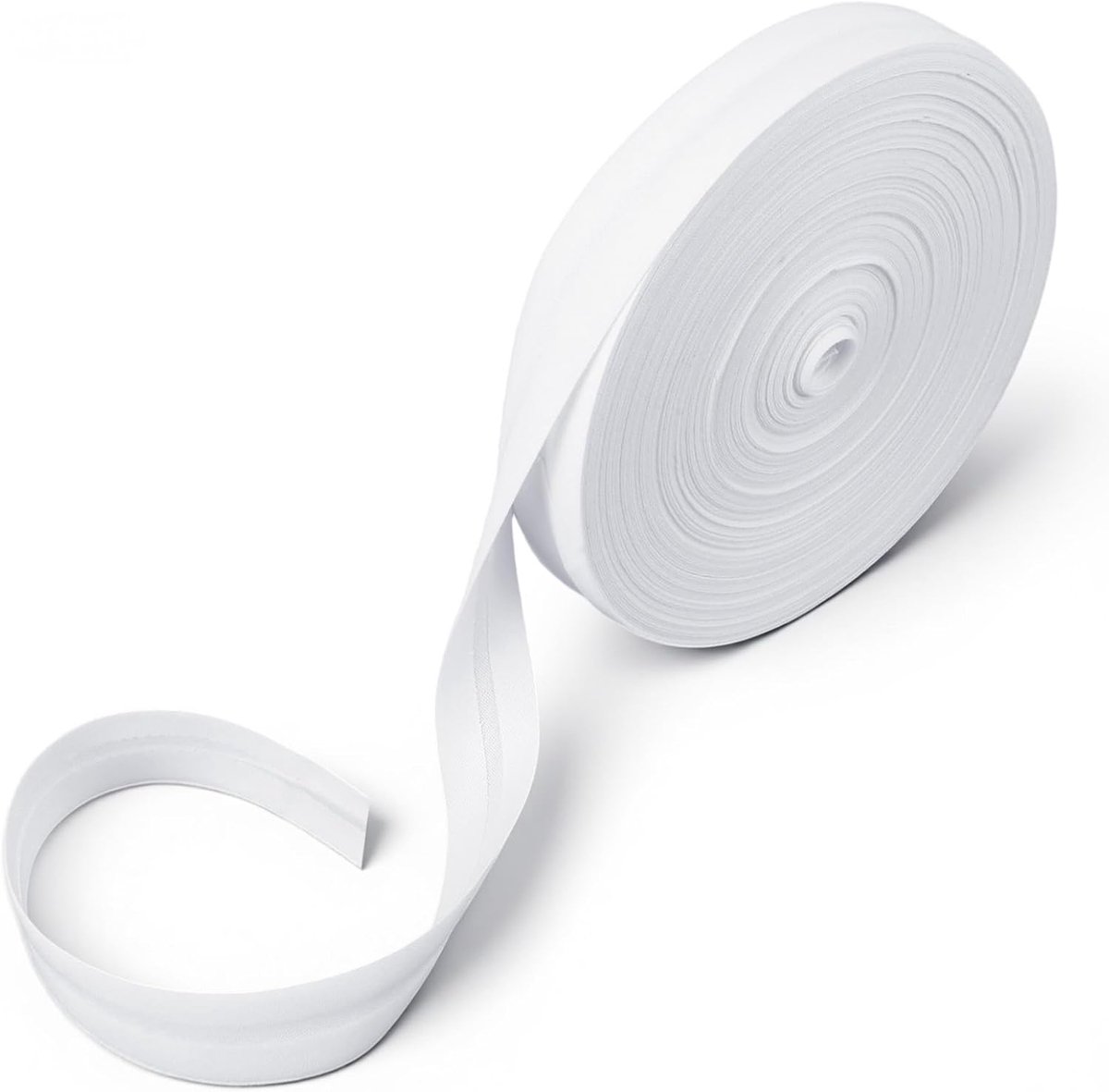 Bias tape 20m - 14mm wit katoen - eenvoudig te naaien - ideaal voor afwerking - ShopVlot