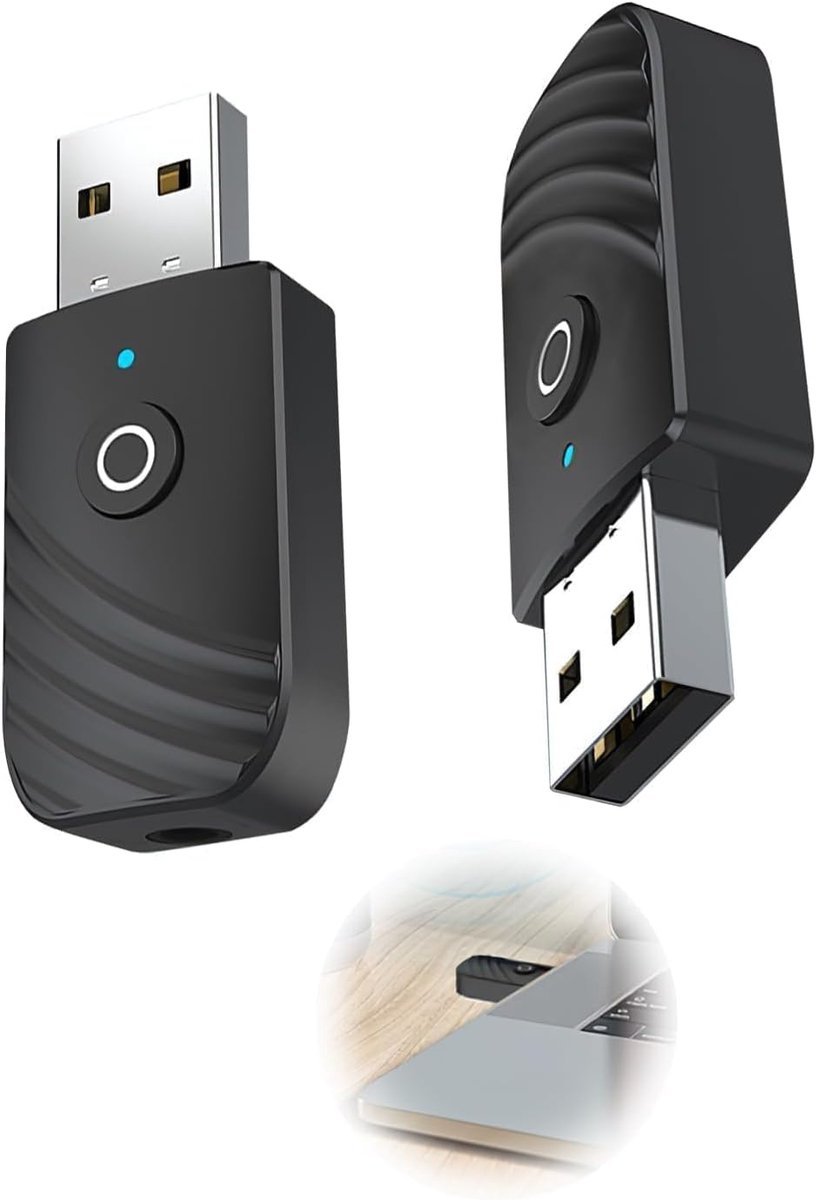 Bluetooth 5.0 audio adapter 3-in-1 - 0.3 cm dongle - 15 meter bereik - perfect voor TV en PC - ShopVlot