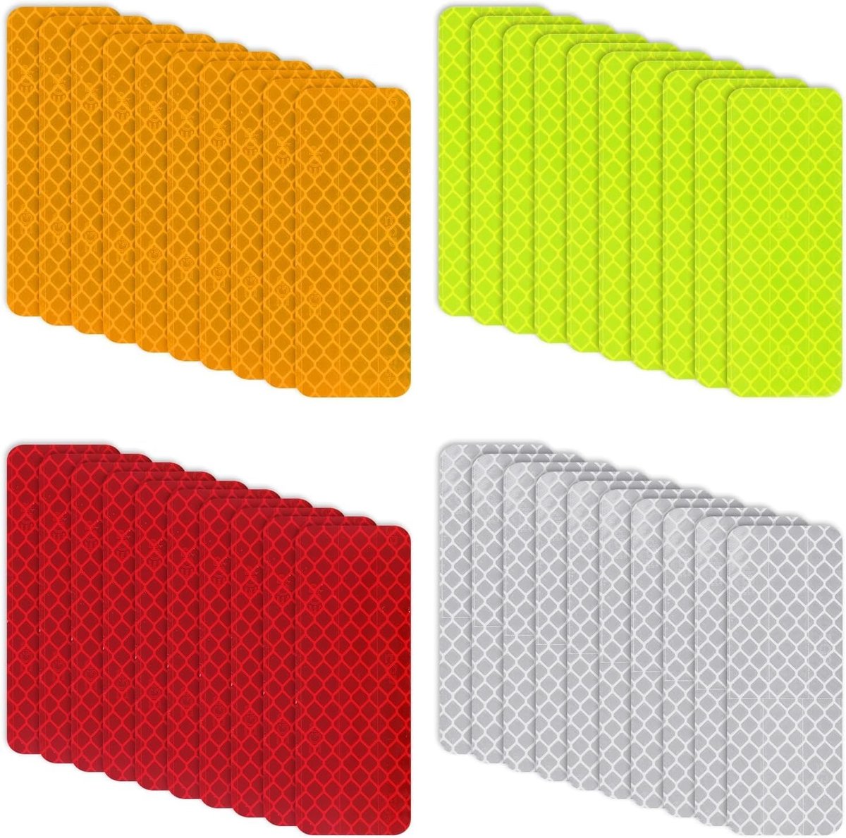 Zelfklevende reflecterende banden 88 stuks - waterdichte stickers - pijl en vierkant - verhoog zichtbaarheid - ShopVlot