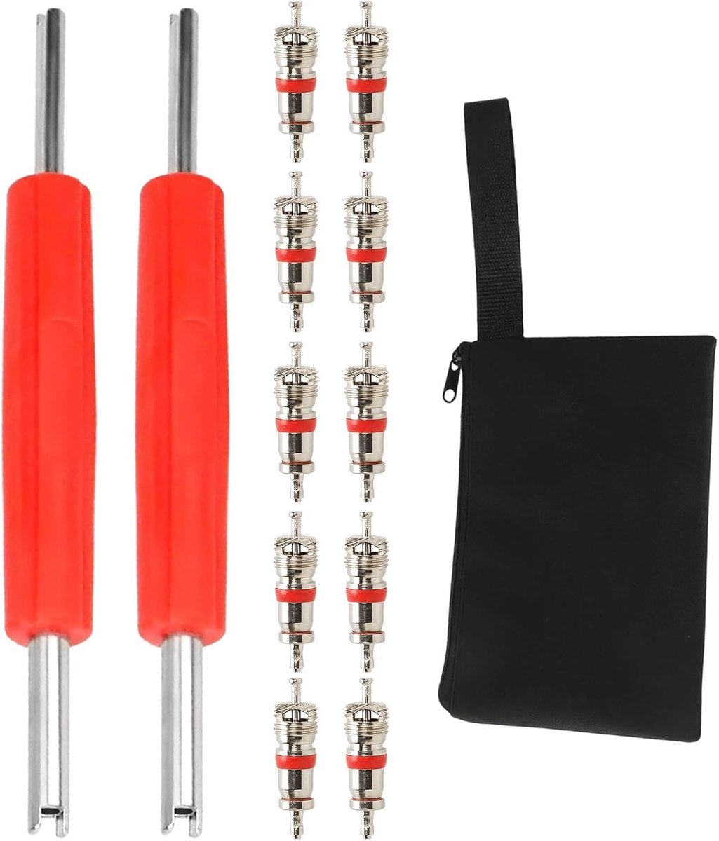 Tweekoppige ventielkerntrekker set 12 stuks - draagbare gereedschapsset - ShopVlot