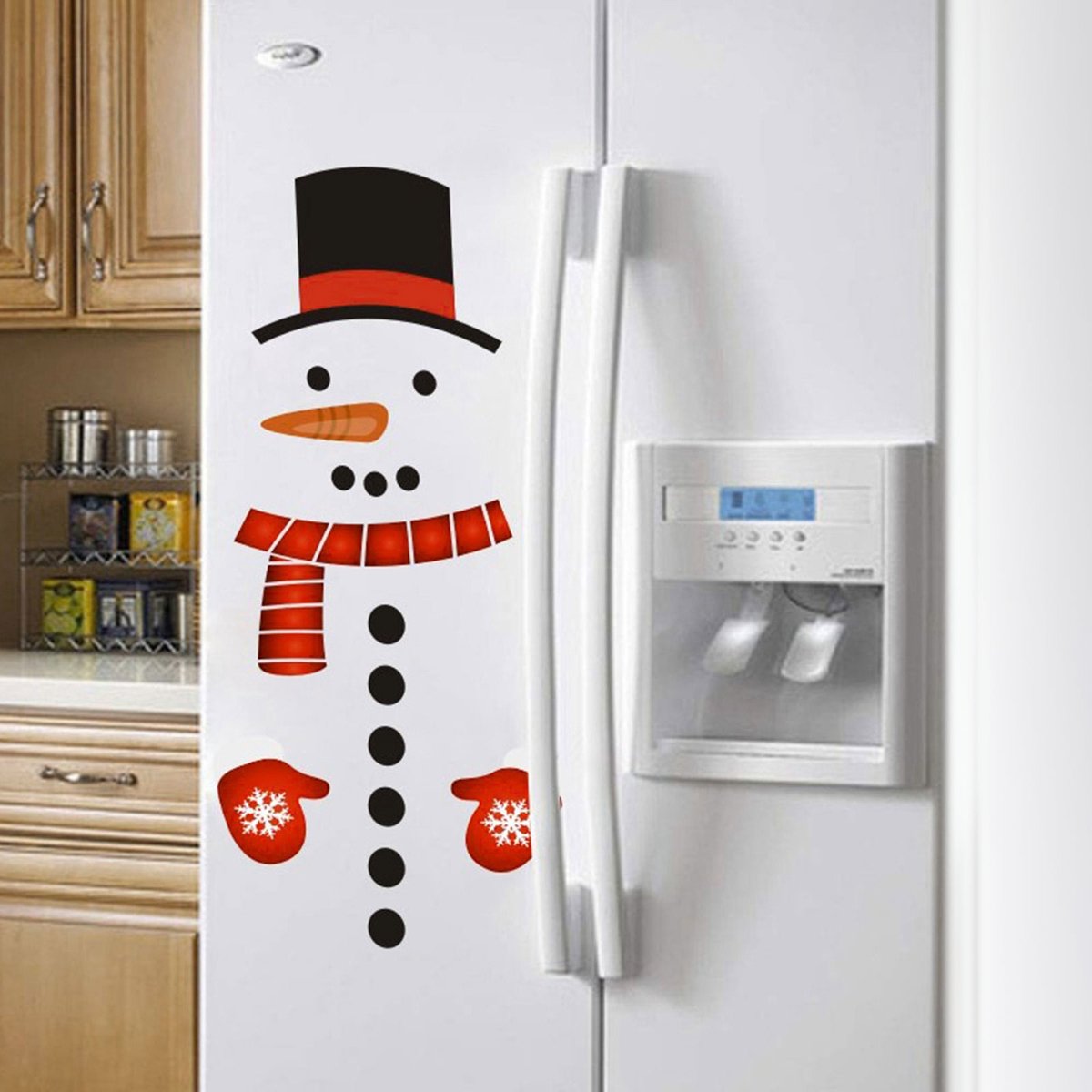 Kerststickerset - sneeuwpop - 40 x 70 cm 1 Stuks [58532]