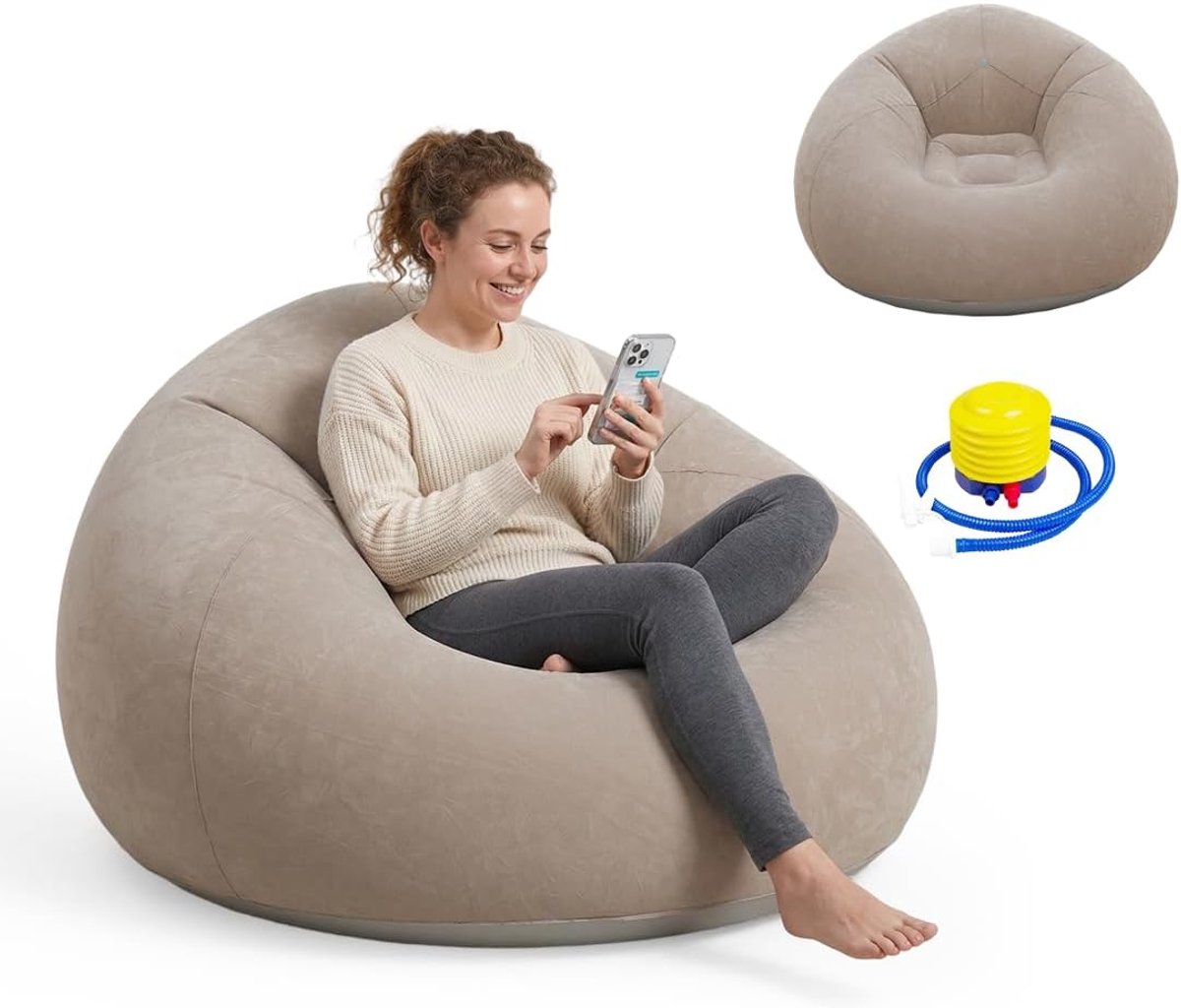 Opblaasbare Zitzak - PVC - Comfortabel en veelzijdig - Perfect voor binnen en buiten - ShopVlot