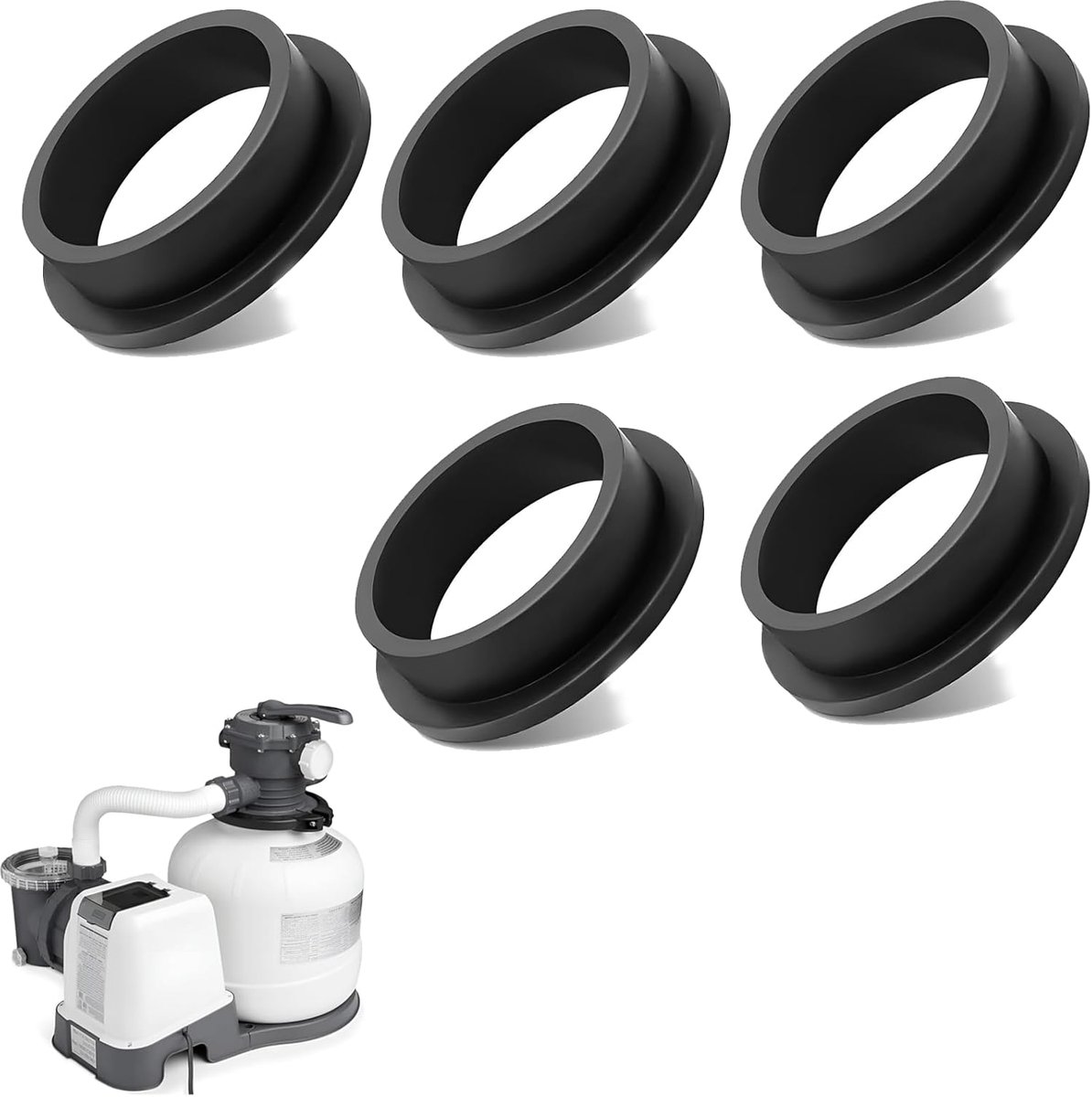 O-Ringen voor zandfilterpomp - 5 stuks - hoogwaardige rubber - duurzame afdichting - ShopVlot