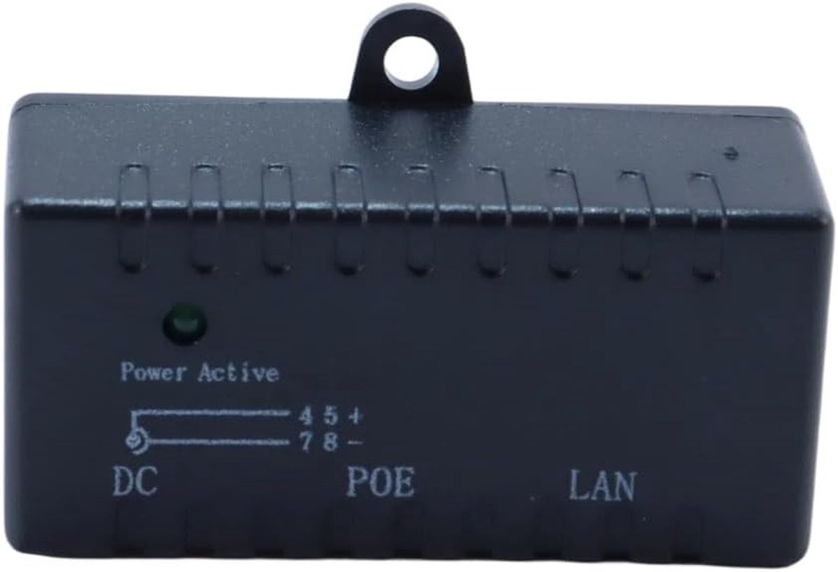 PoE Injector Splitter 10/100/1000Mbps - Passief - Altijd ingeschakeld - Voor IP-camera's - ShopVlot