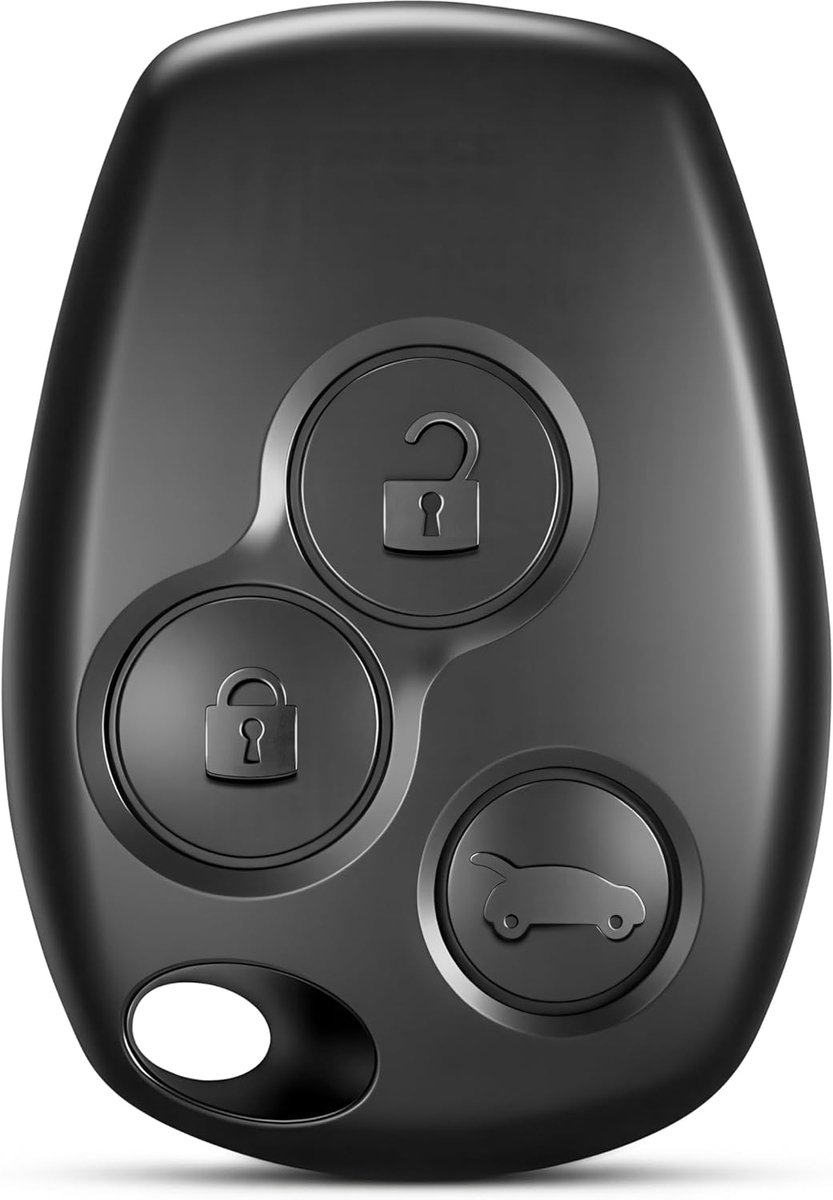 Key housing Renault - 3 knoppen - zwart - vervang je beschadigde sleutel - ShopVlot