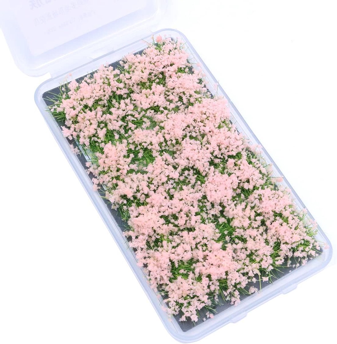 Zandtafelset met bloemgras - Miniatuurlandschappen - Roze struikbloesem - Terreinmodelkit - Geschikt voor zandtafelthemamodellen - Landschapsmodel met bloemgraspluimen.