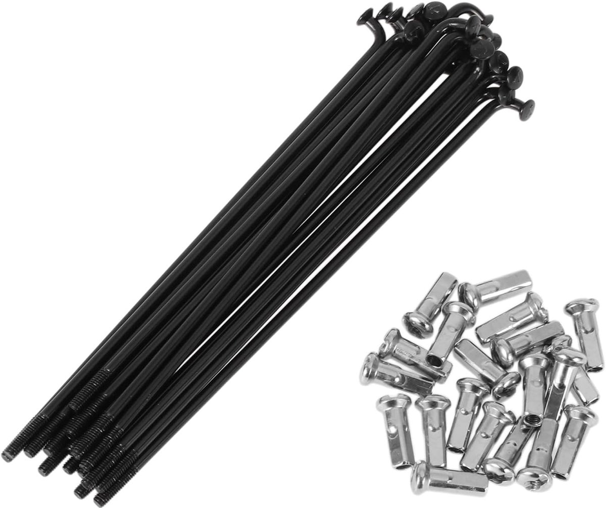 Fiets spaken 13G 107mm - 304 roestvrij staal zwart - duurzaam en sterk - ShopVlot