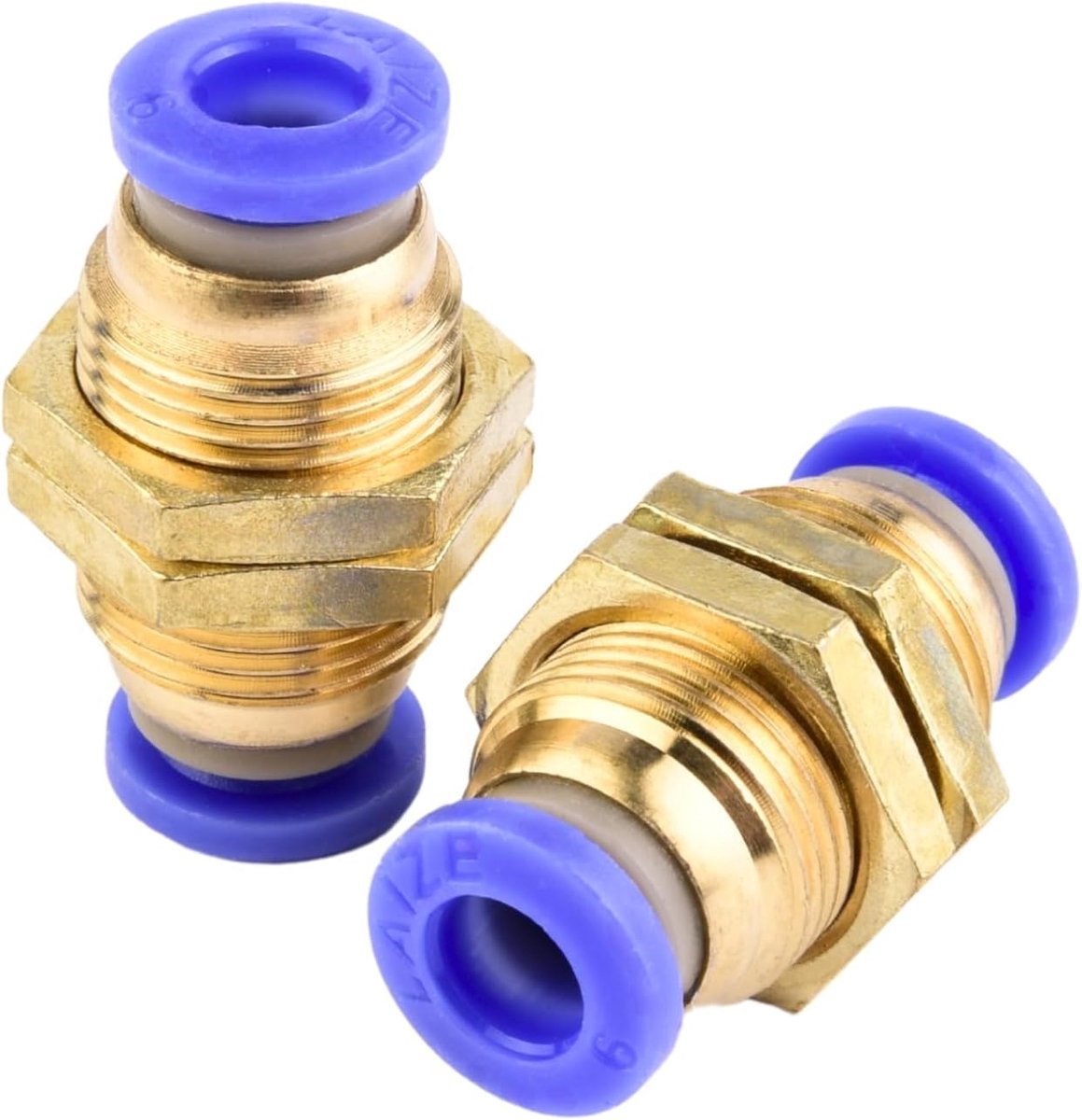 Pneumatische Plug Connectoren 6 mm - Bulkhead Schroefverbinder - Snelle Montage - Geschikt voor Diverse Indelingen - ShopVlot