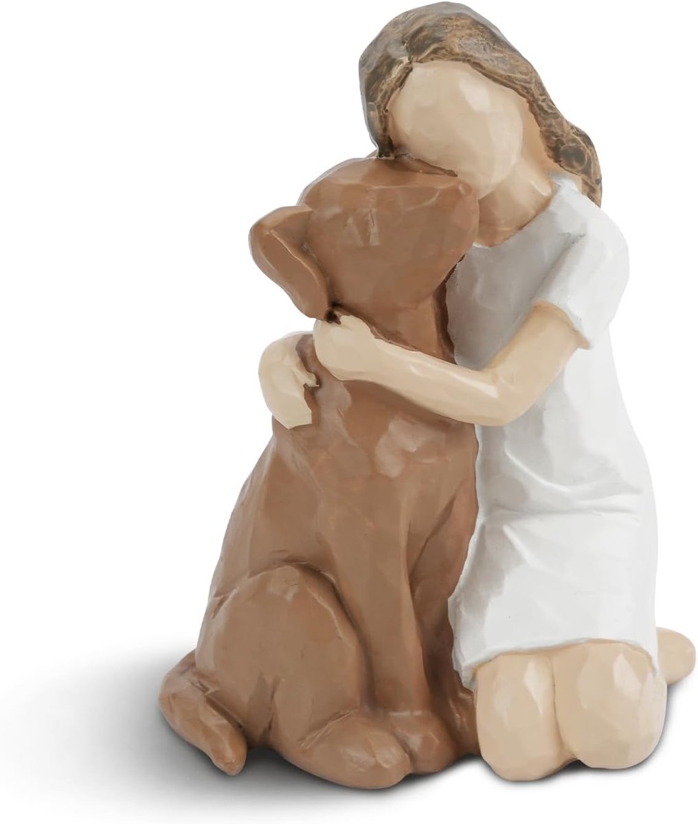 Engel beeld figurine - resin met witte vleugels - schattige decoratie voor op tafel - ShopVlot