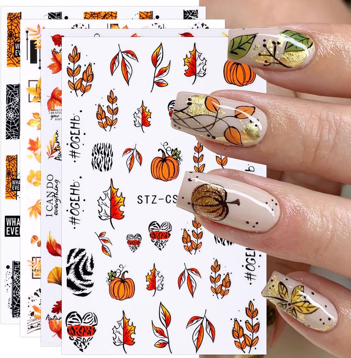 Nail Art Sticker Set 9 Bladen - Zelfklevende Decoratie - Elegante Patronen - Perfect voor Creatieve Nagels - ShopVlot