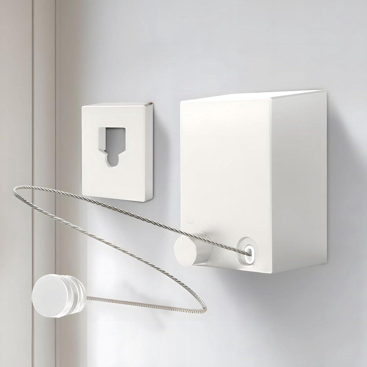 Retractable indoor waslijn 4,2m - wandmontage - wit - ruimtebesparend drogen - ShopVlot