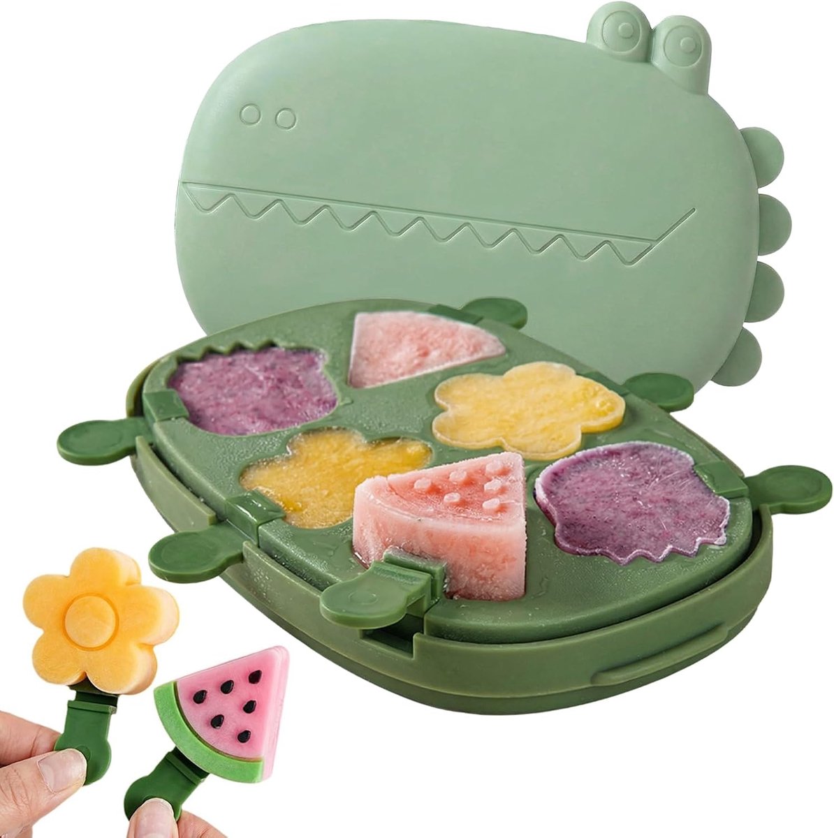Ijsvormen 6 cellen - silicone - BPA-vrij - herbruikbare ijsvormen voor kinderen - ShopVlot