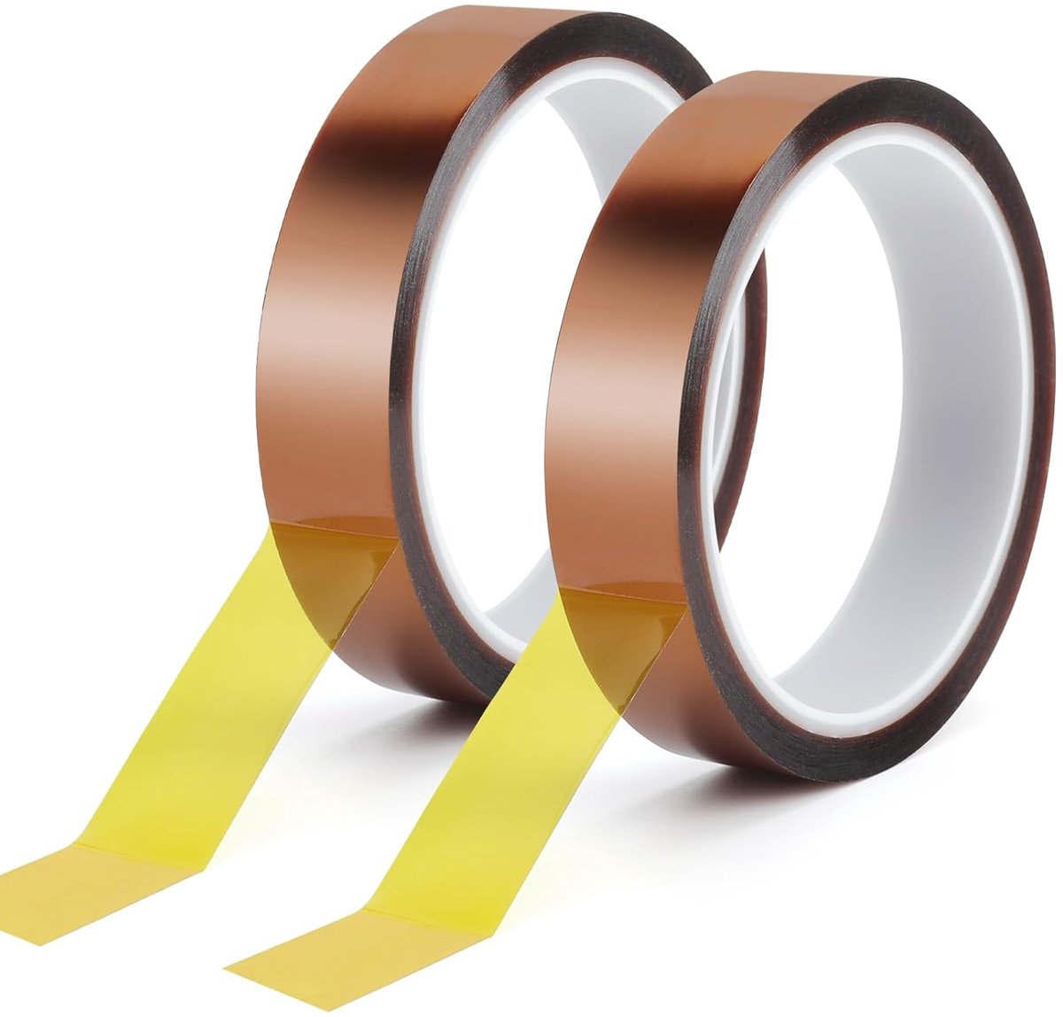 Kapton tape 20 mm x 33 m - hittebestendige isolatietape - ideaal voor elektronica - 2 rollen - ShopVlot