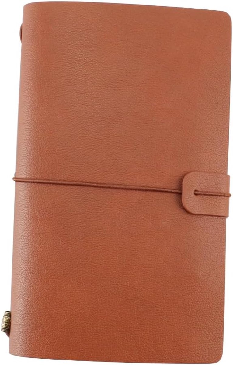 Reisdagboek 200 x 120 mm - Bruin PU-leer - Handgemaakt - Voor jouw avonturen - ShopVlot
