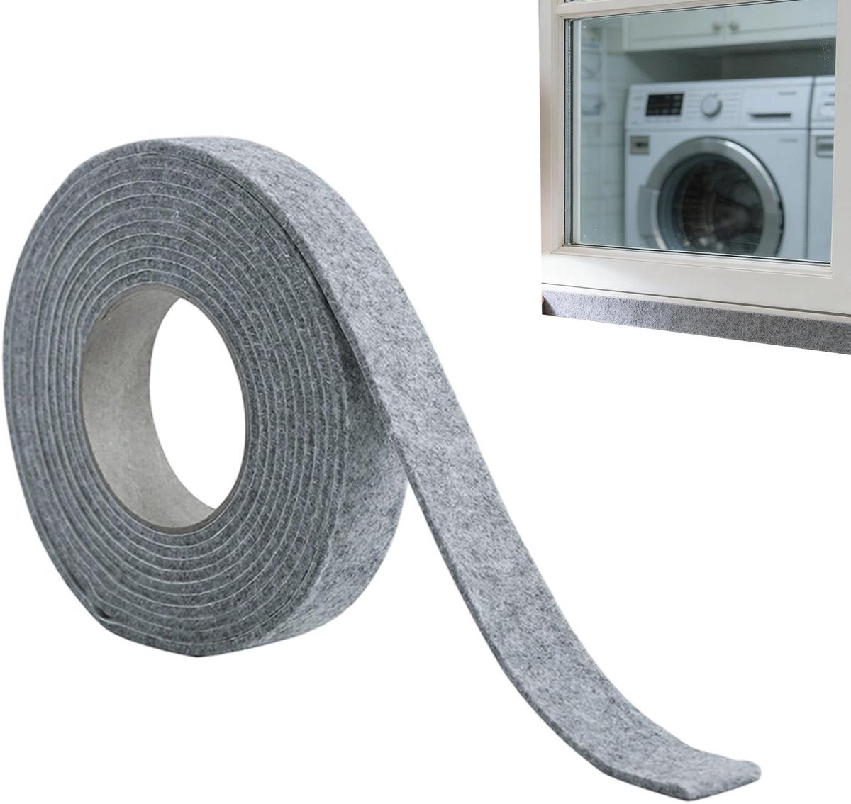 Condensatieabsorber Ramen - Vochtpleister Vilt - Vocht Beheersen - Snel Absorberend Vilt - 35 x 18 x 35 cm - Grijs