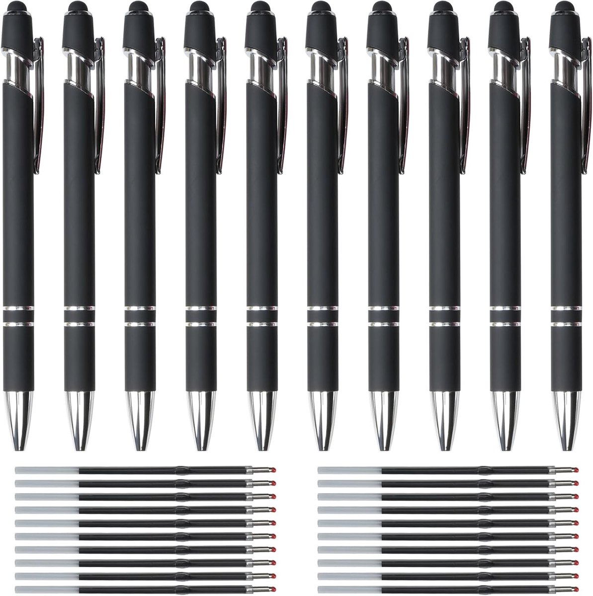 Balpen set van 10 stuks - Ergonomisch ontwerp - Met 20 navullingen - Ideaal voor kantoor en thuis - SnelShoppen