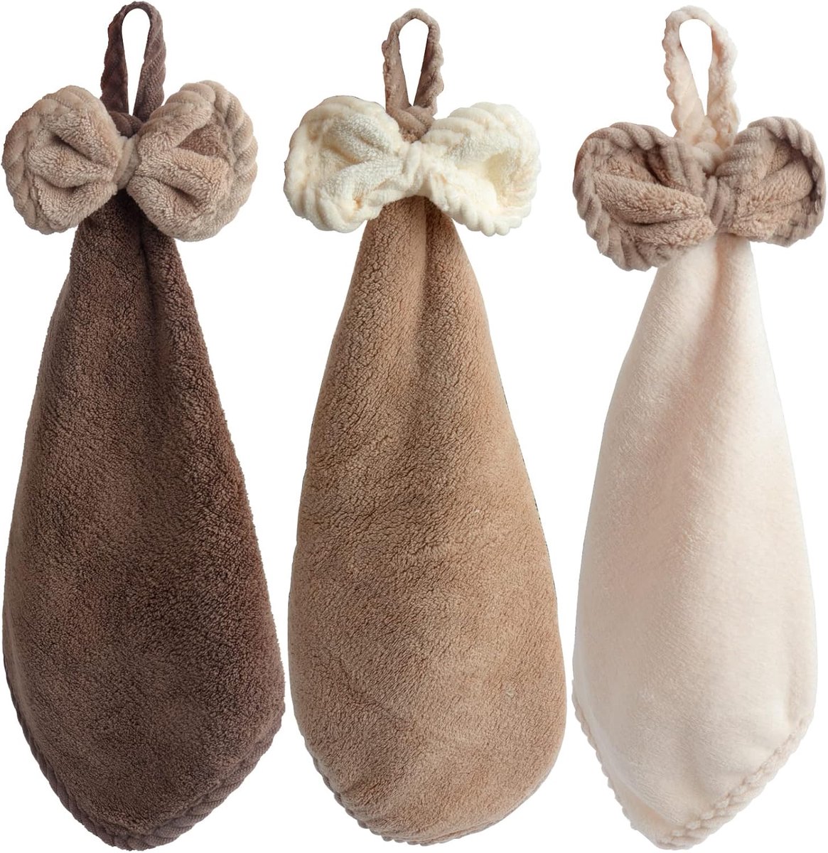 Keukenhanddoeken set van 3 - microvezel koraalfleece - mooie ontwerpen - snel drogen - SnelShoppen