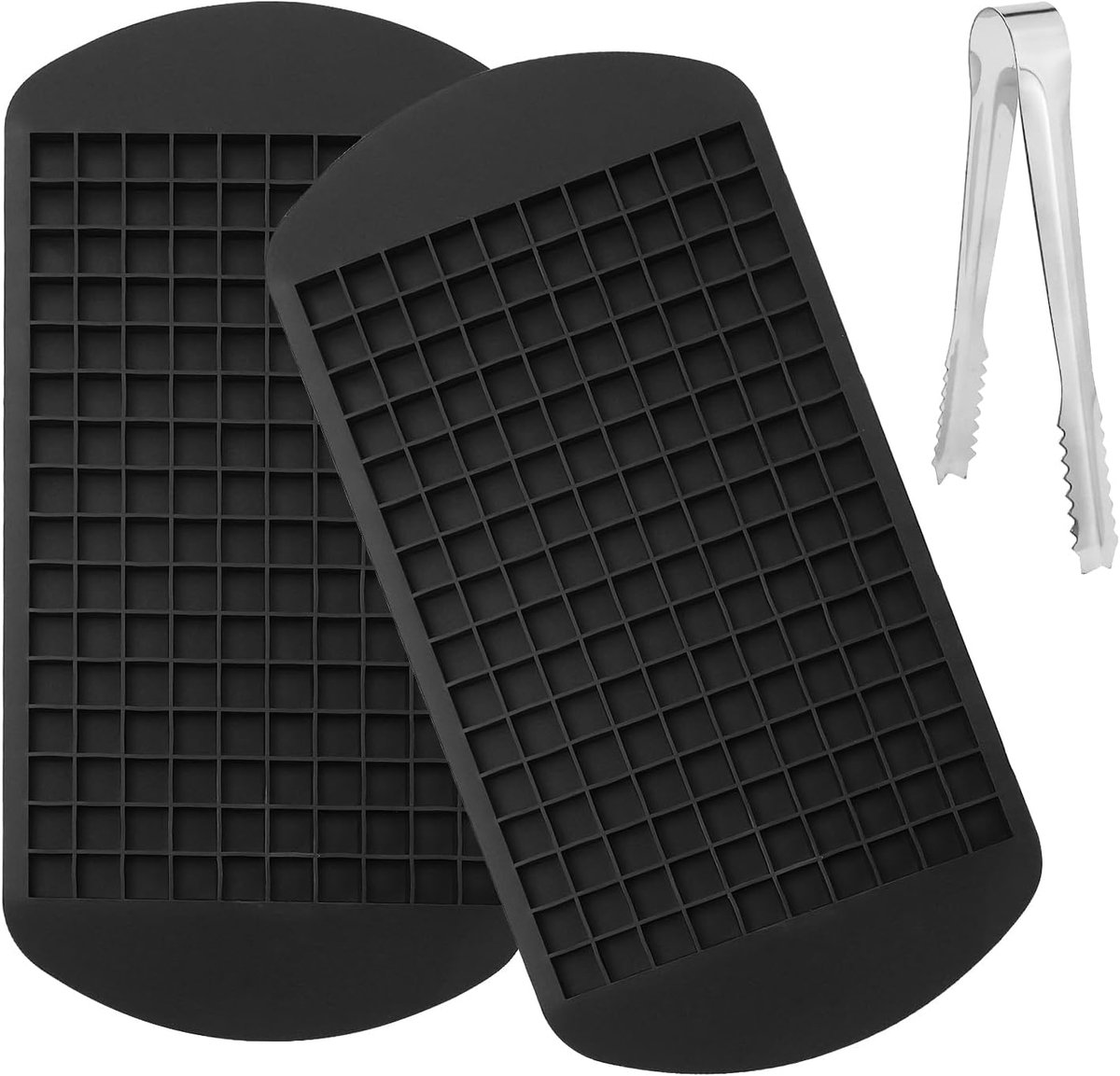 IJsblokjesvorm 2 Stuks - Zwarte Siliconen - Mini IJsblokjes - Perfect voor Dranken en Babyvoeding - SnelShoppen
