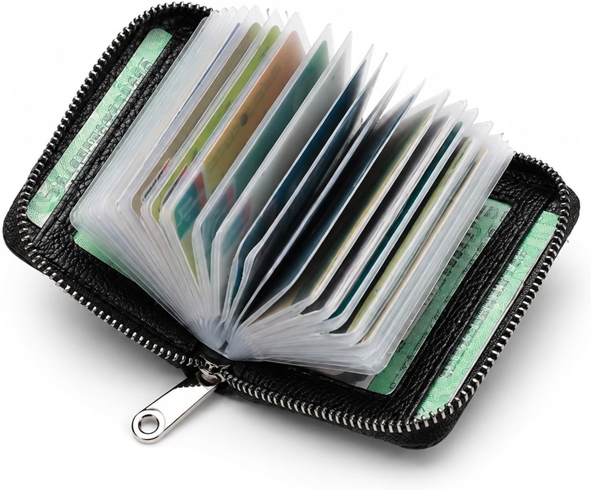 Kaartenetui met rits - compact - RFID-bescherming - perfect voor dagelijks gebruik - SnelShoppen
