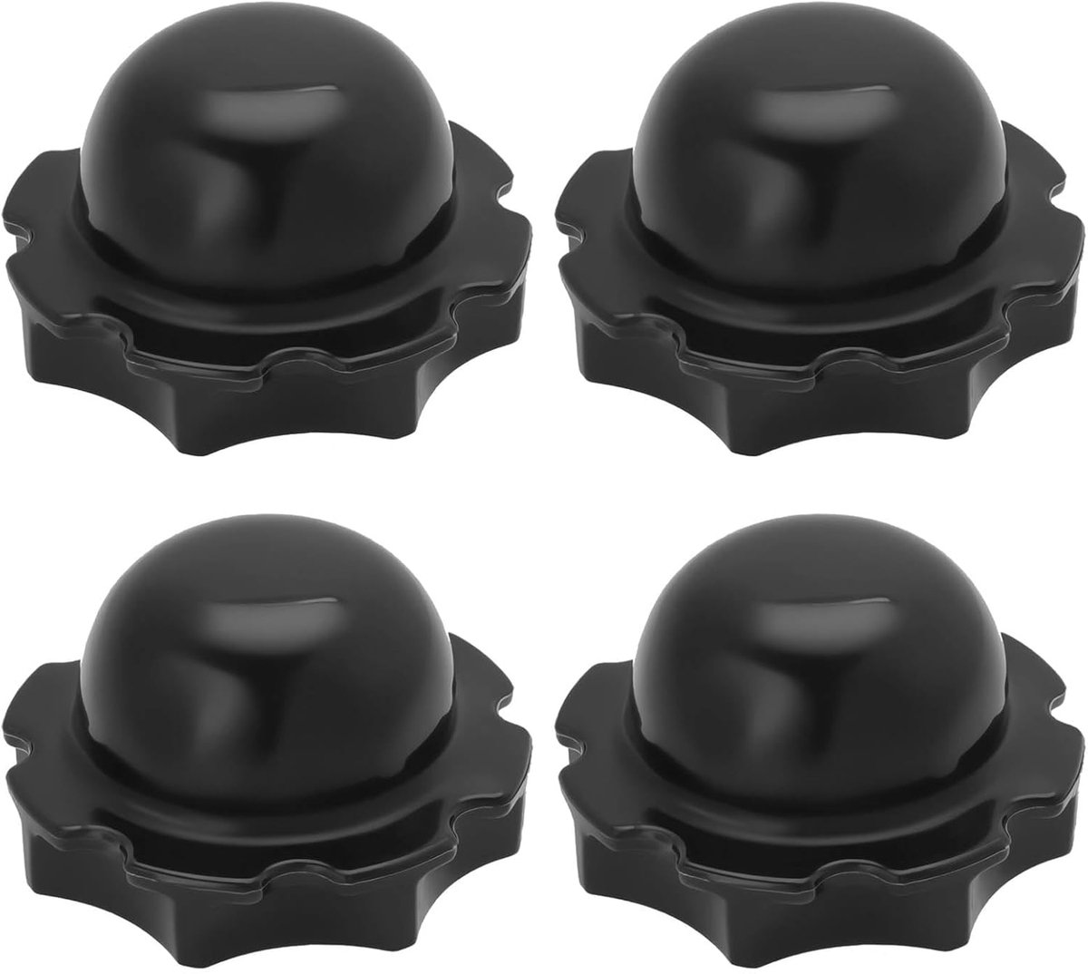 Badkuipstoppen set - 4 stuks - zwart kunststof - voorkomt lekkages in je hot tub - SnelShoppen