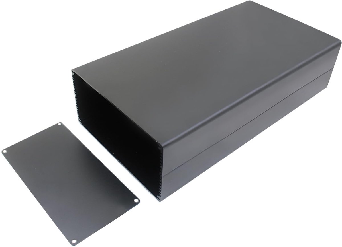 Aluminium behuizing 300x160x80mm - waterdicht - ventilatie - ideaal voor elektronica projecten - ShopVlot