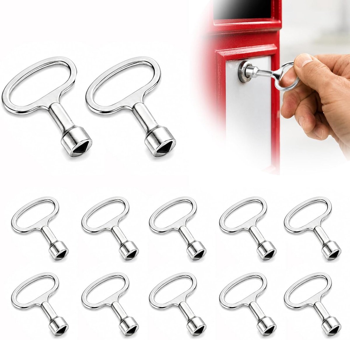 Radiatorventiel sleutel 8mm - RVS universeel - multifunctioneel - ideaal voor onderhoud - ShopVlot