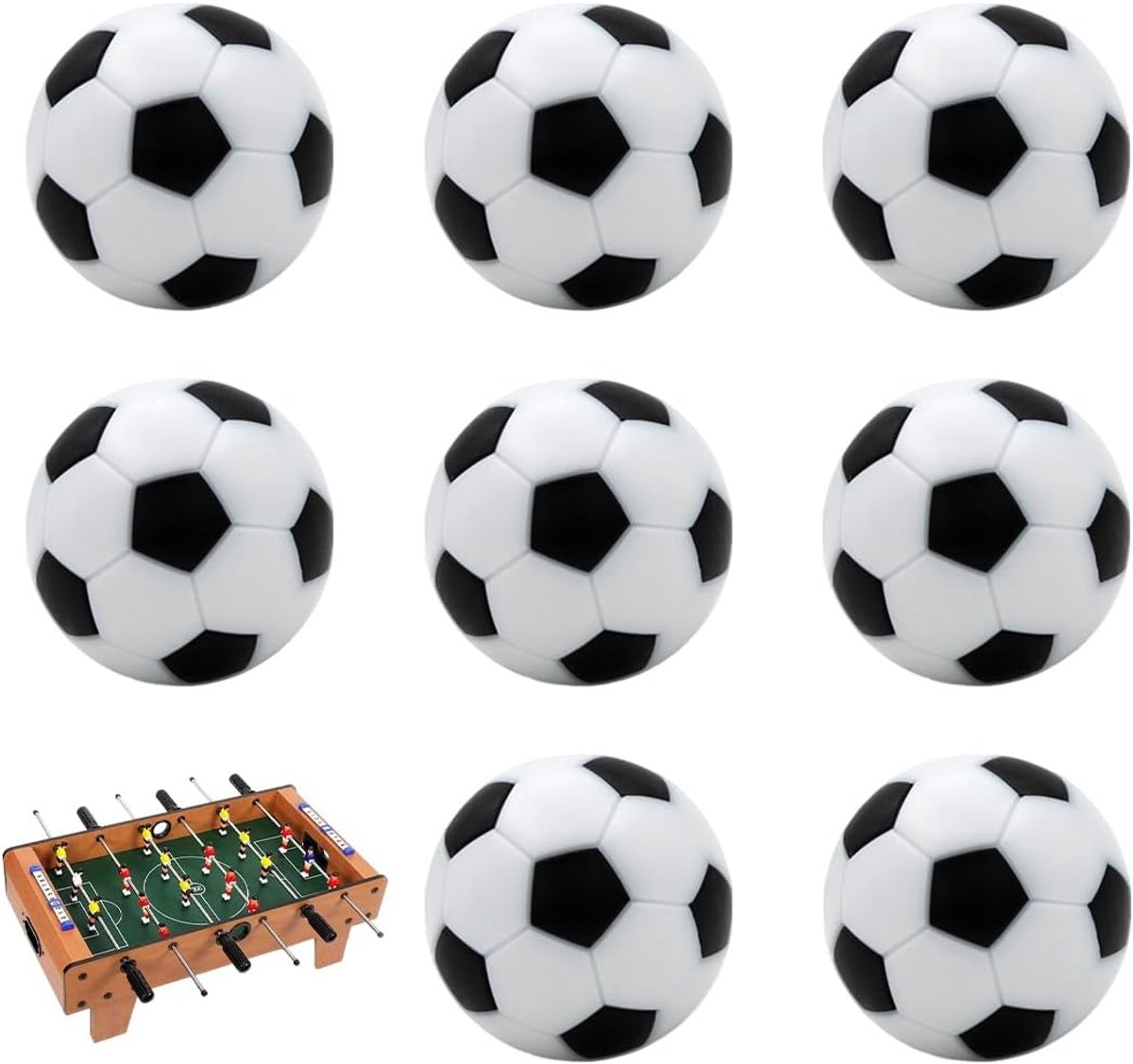 Kickerballen set van 8 - 23 mm - hoogwaardige en stille ballen - ideaal voor voetballers - ShopVlot