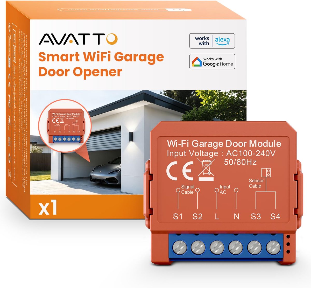Slimme WiFi garage deur schakelmodule - Geen hub vereist - Ondersteunt spraakbesturing - ShopVlot