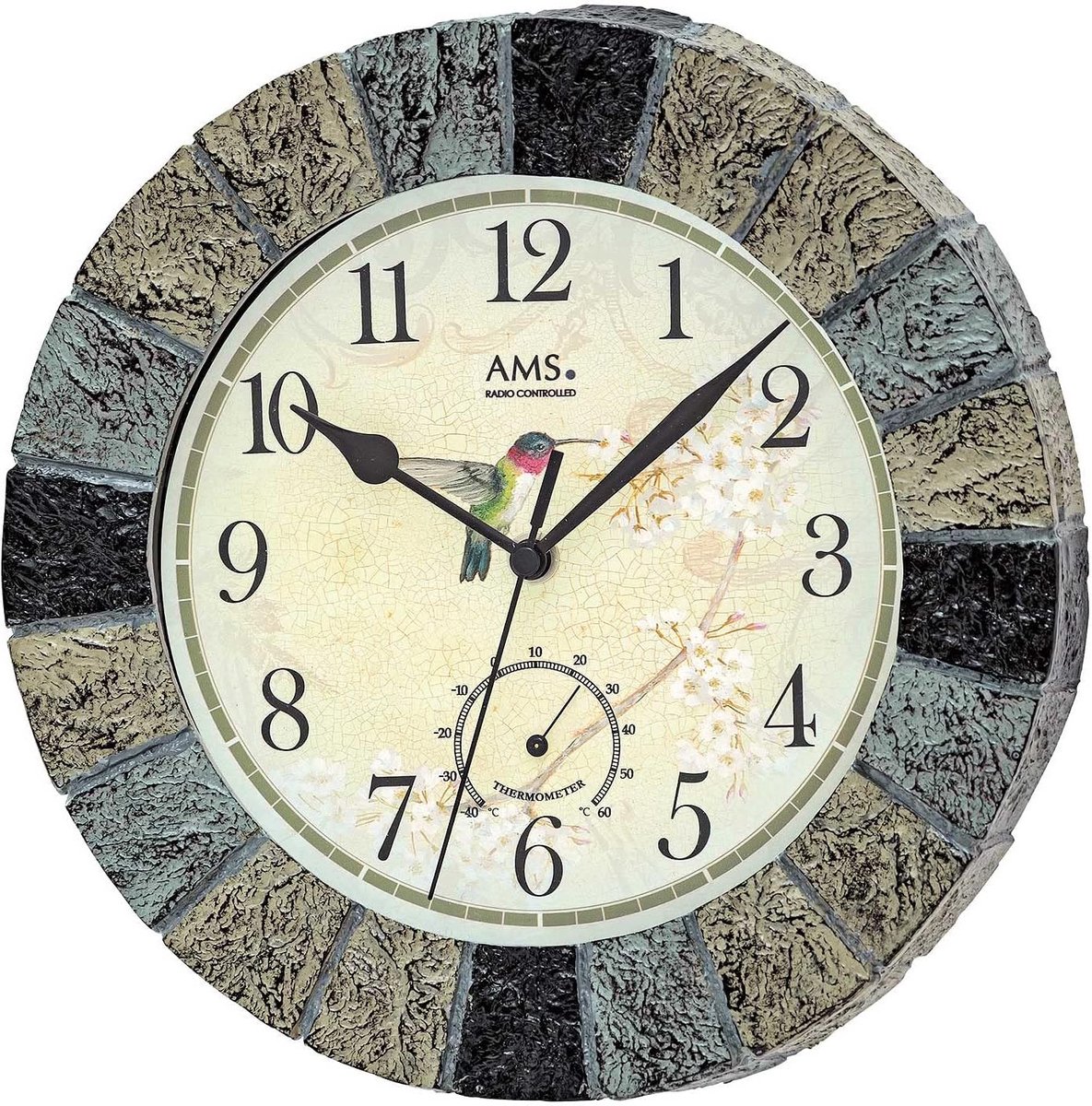 Wanduhr 26 cm - weerbestendig - analoge weergave - binnen en buiten gebruik - ShopVlot
