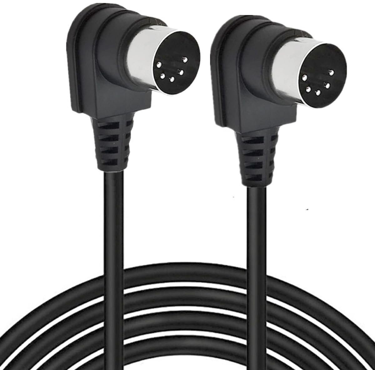 MIDI 5 Pin DIN Kabel 3 Meter - Rechthoekige 90 Graden - Hoge geluidskwaliteit - Ideaal voor muziekmixers - ShopVlot
