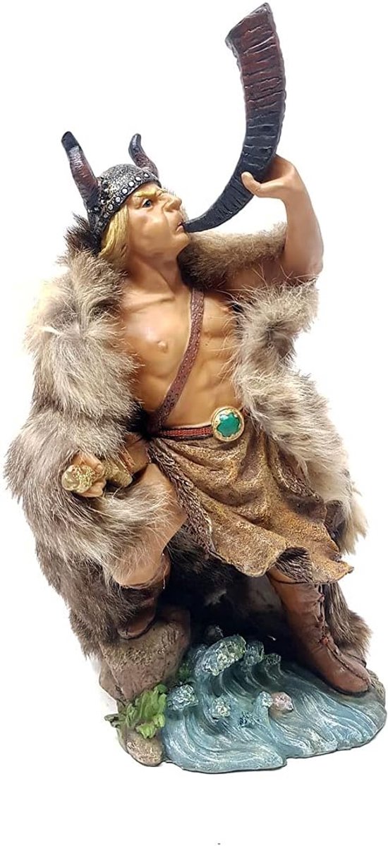 Vikingafbeelding 31 cm - polyhars - regen- en vorstbestendig - unieke decoratie voor huis en tuin - ShopVlot