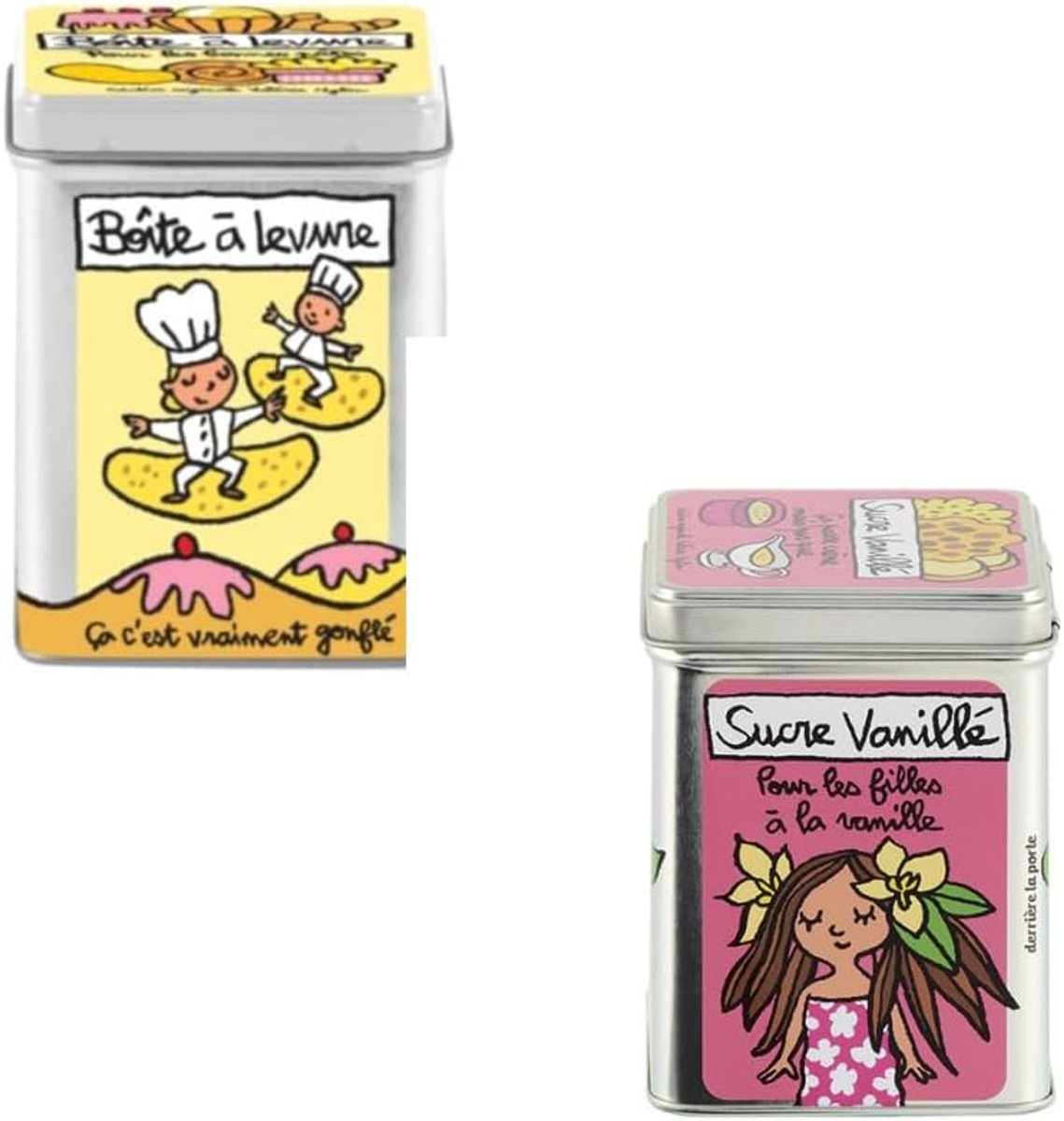 Opbergdoos 7,5x10cm - Metaal - Voor suiker en gist - Stijlvolle organisatie - ShopVlot