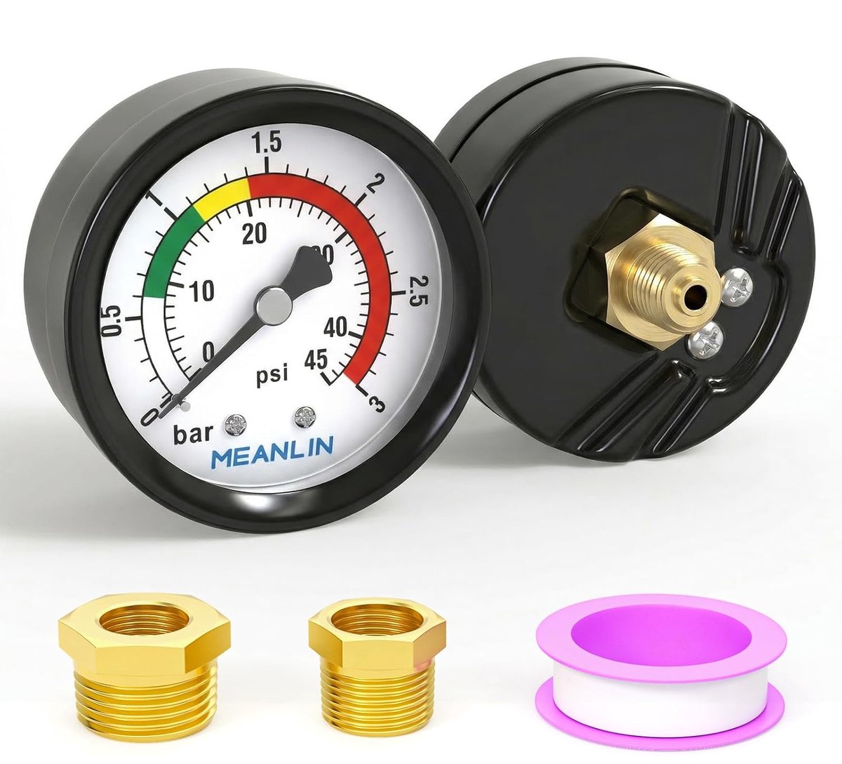 Zwembadmanometer 0~3Bar - 1/8" BSP - Achter montage - Voor zwembaden en spa's - ShopVlot
