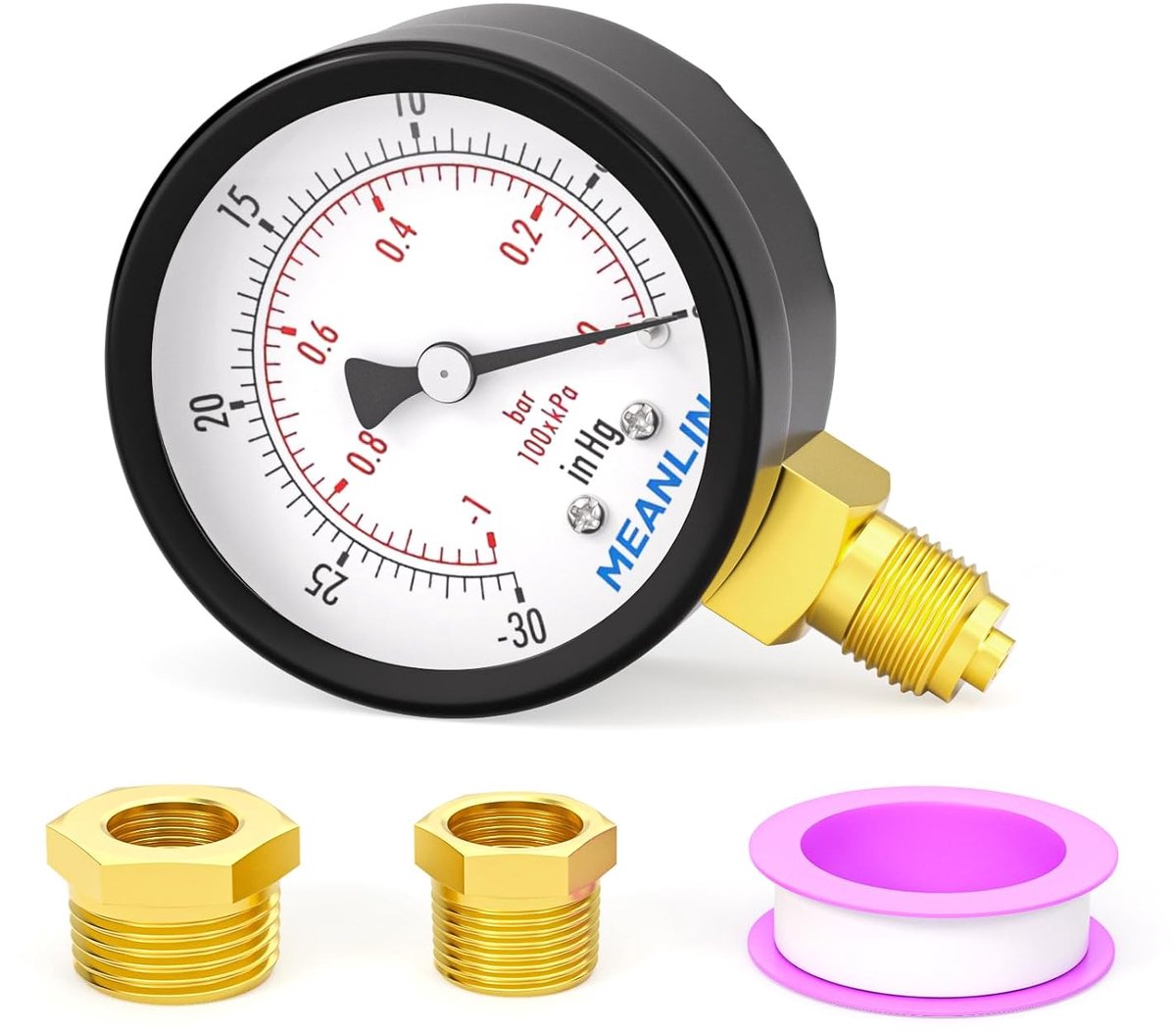 Drukmeter - 2" DIAL GEZICHT - 1/4" BSP - Onderste montage voor bronpomp testen - ShopVlot