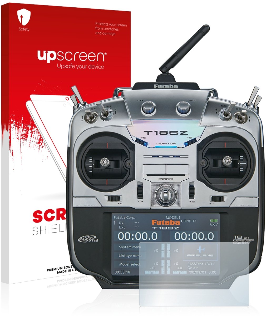 upscreen - Screenprotector voor Robbe Futaba T18SZ - Folie Beschermfolie transparant